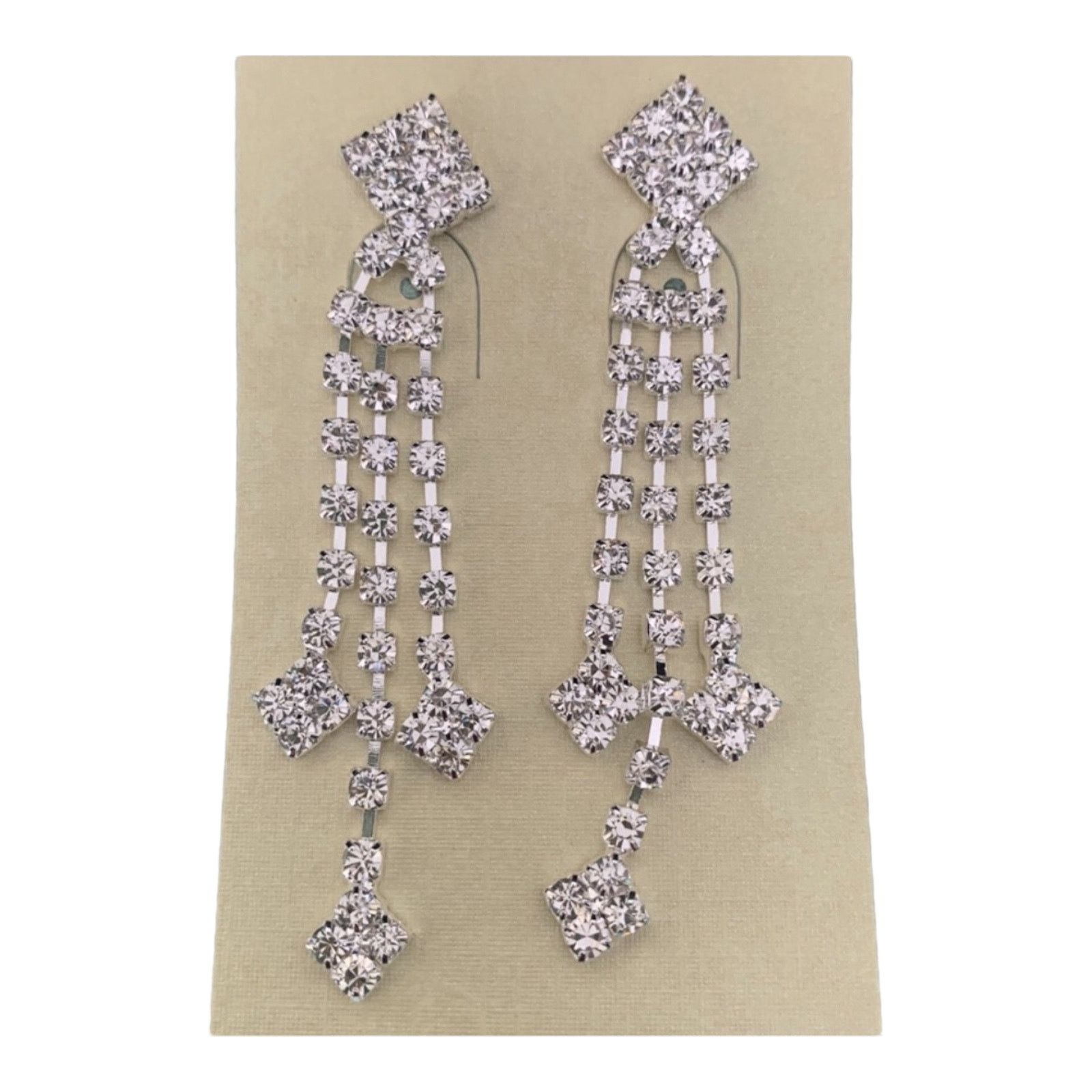 Other Diamond Bling Dangle Earring Wedding Prom Size ONE SIZE - 1 Thumbnail