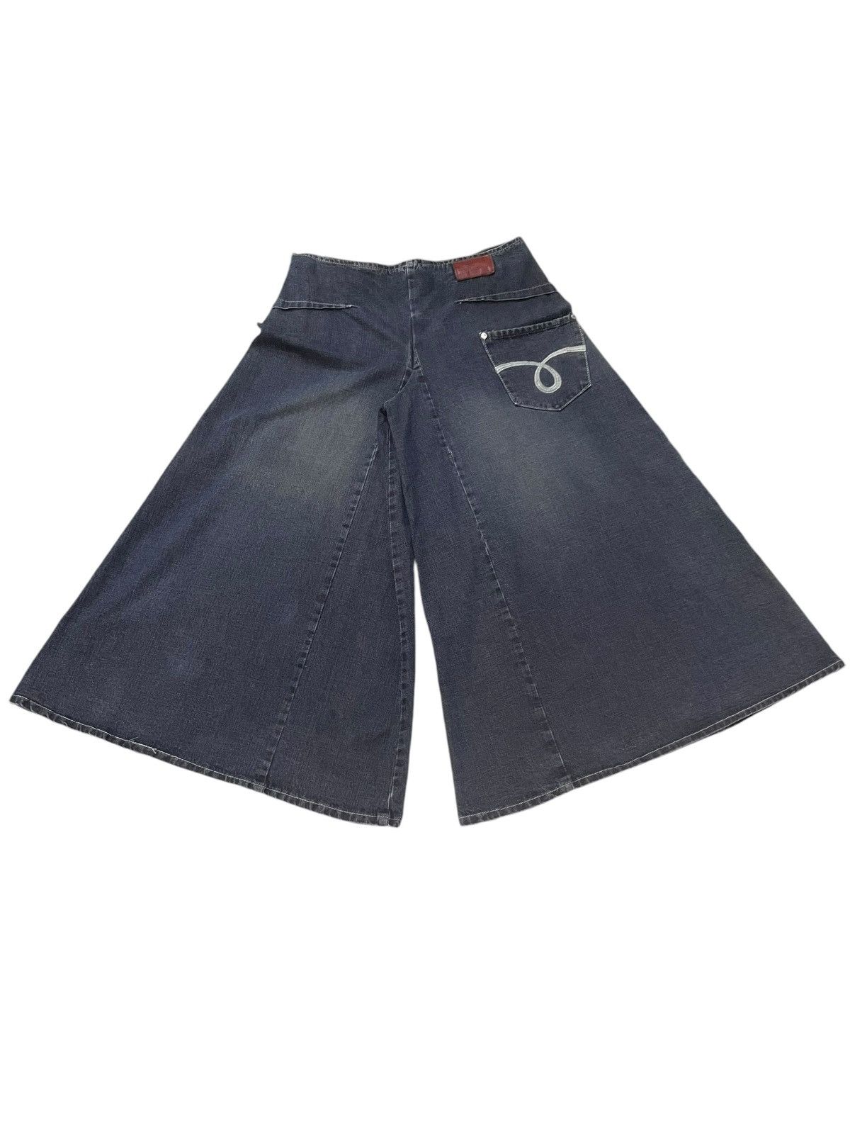 JNCO × Southpole × Wu-Tang Clan Los P’tites Bombes Super Wide Leg Studded Baggy Jorts Short Size US 30 / EU 46 - 8 Thumbnail