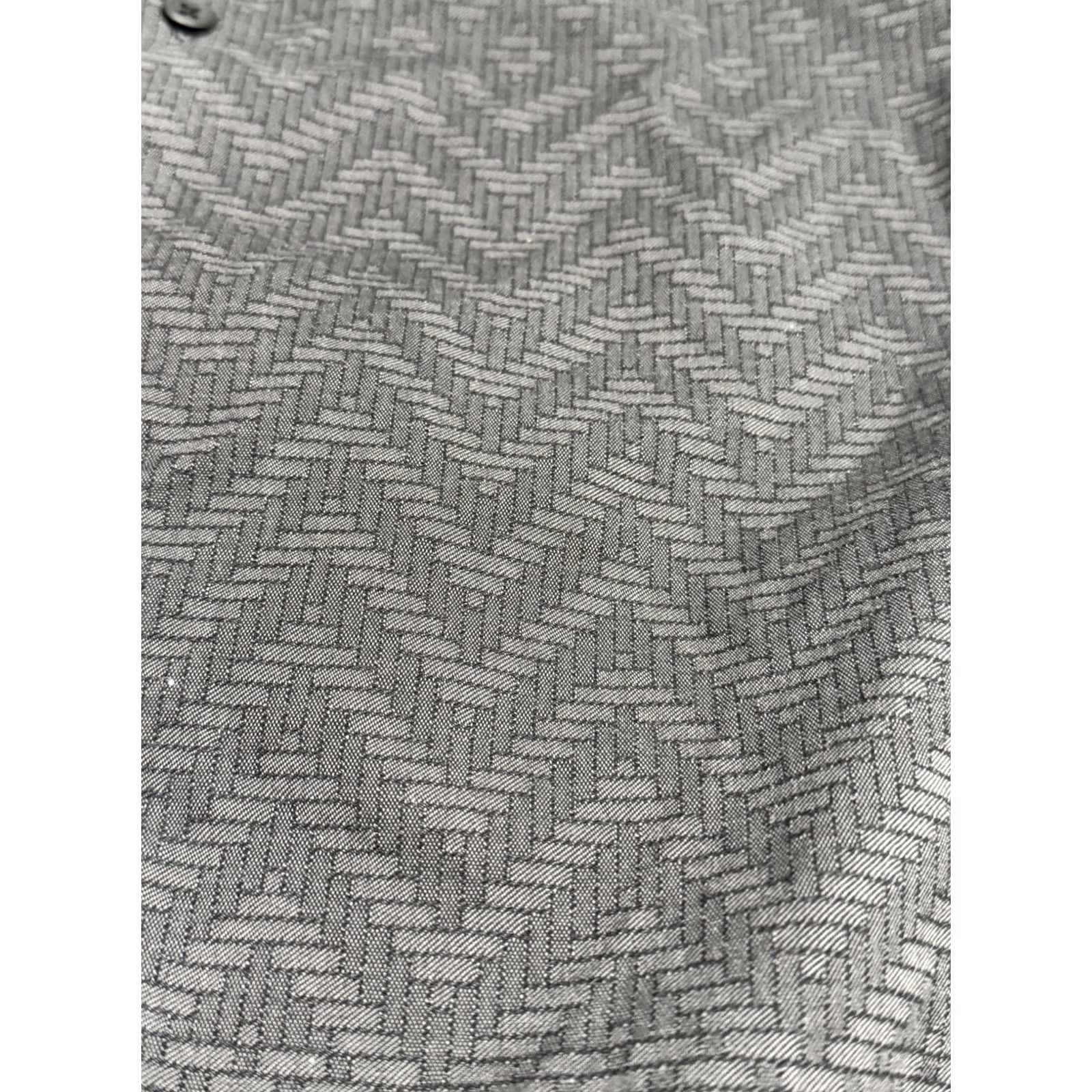Robert Graham Robert Graham Shirt Mens XL Gray Geometric Castle Contrast Cuff Button Up Size US XL / EU 56 / 4 - 3 Thumbnail