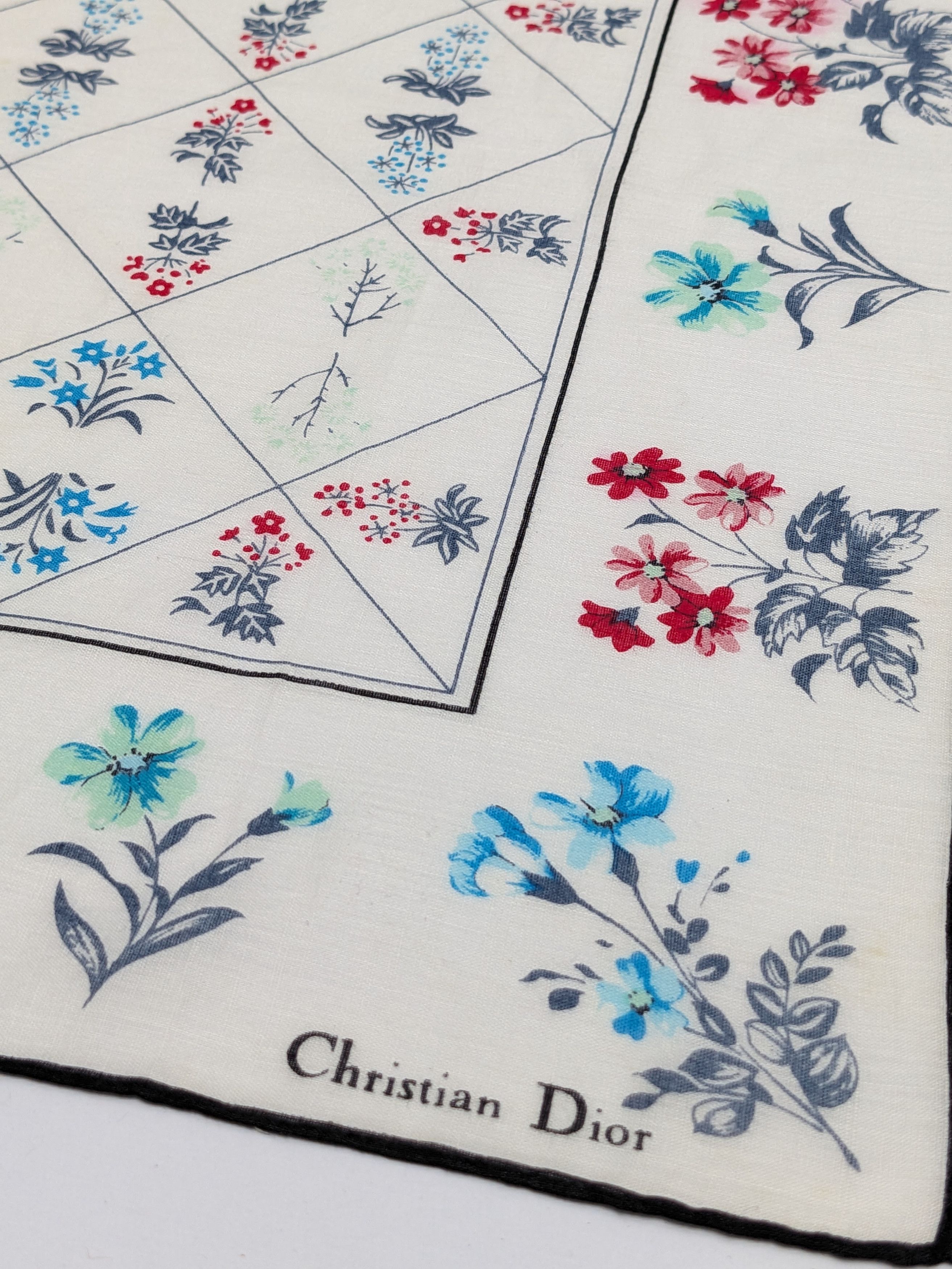 Christian Dior Monsieur Christian Dior Botanical Floral Bouquet Lattice Motif Size ONE SIZE - 2 Thumbnail