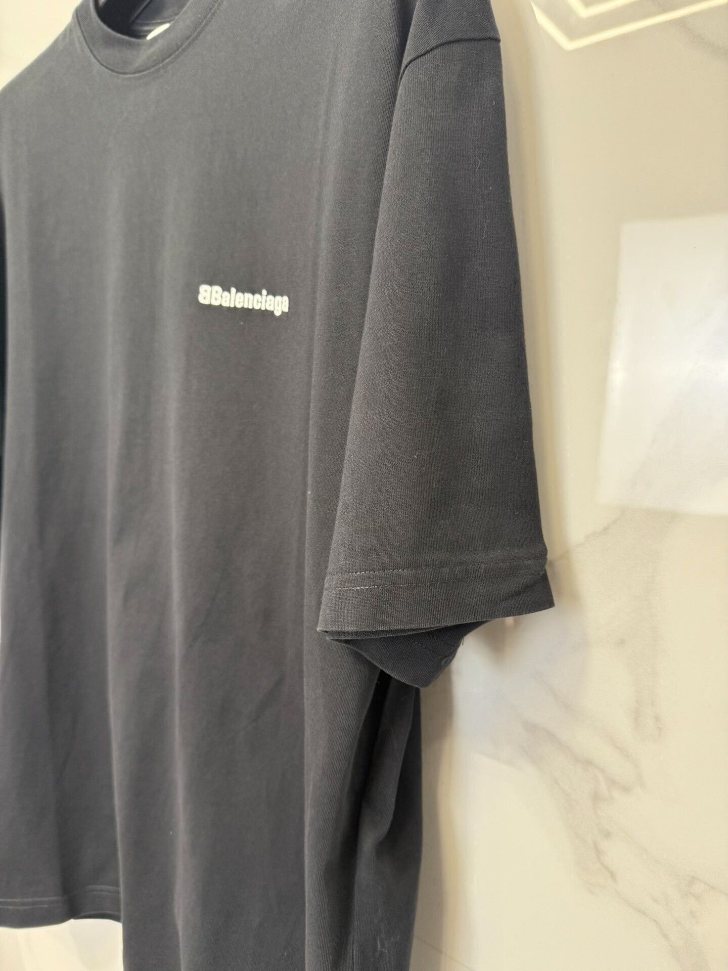 Balenciaga Balenciaga Black Logo Print Short Sleeve T-Shirt Size US M / EU 48-50 / 2 - 6 Thumbnail
