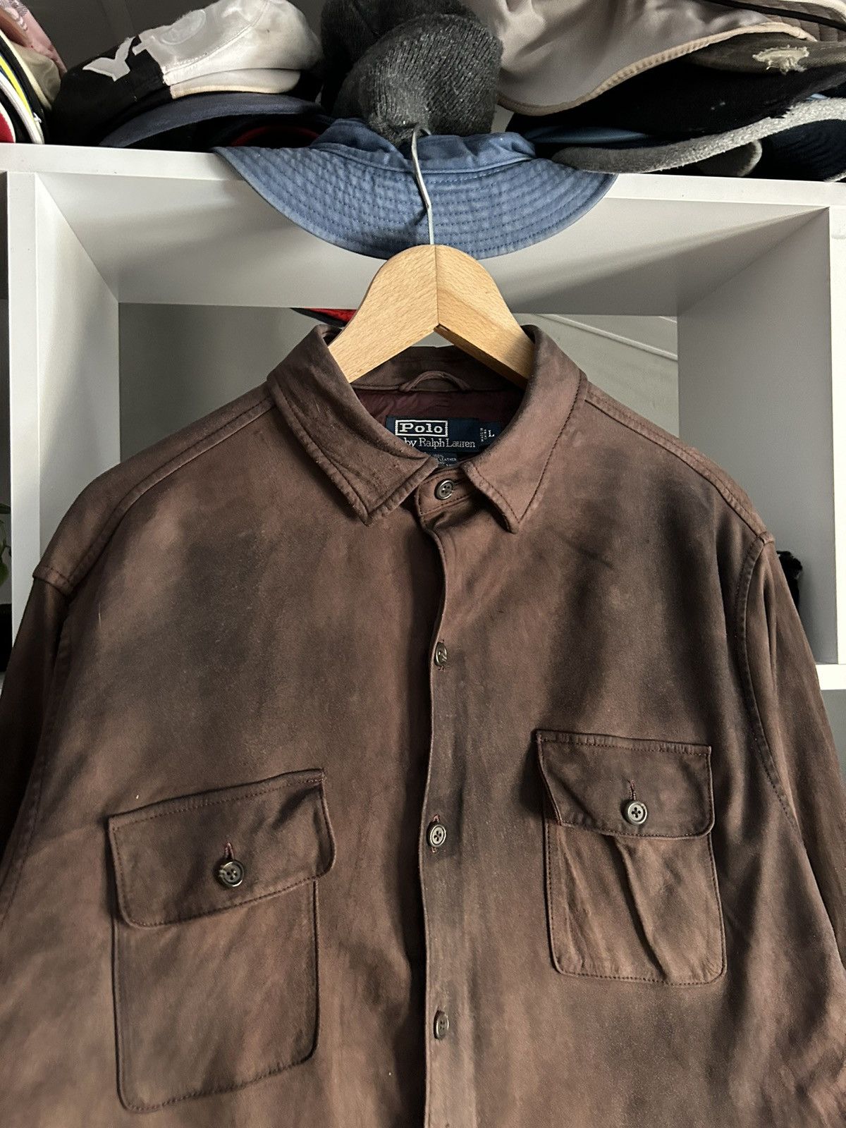 Leather × Polo Ralph Lauren × Vintage Vintage Polo Ralph Lauren leather shirt Size US L / EU 52-54 / 3 - 4 Thumbnail