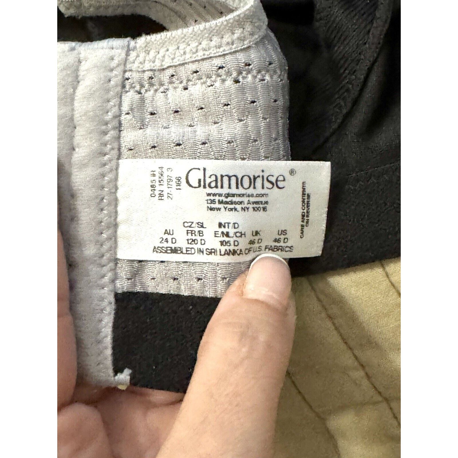 Other Glamorize Black/Gray Custom Control Wireless Sports Bra 46D Size ONE SIZE - 10 Thumbnail
