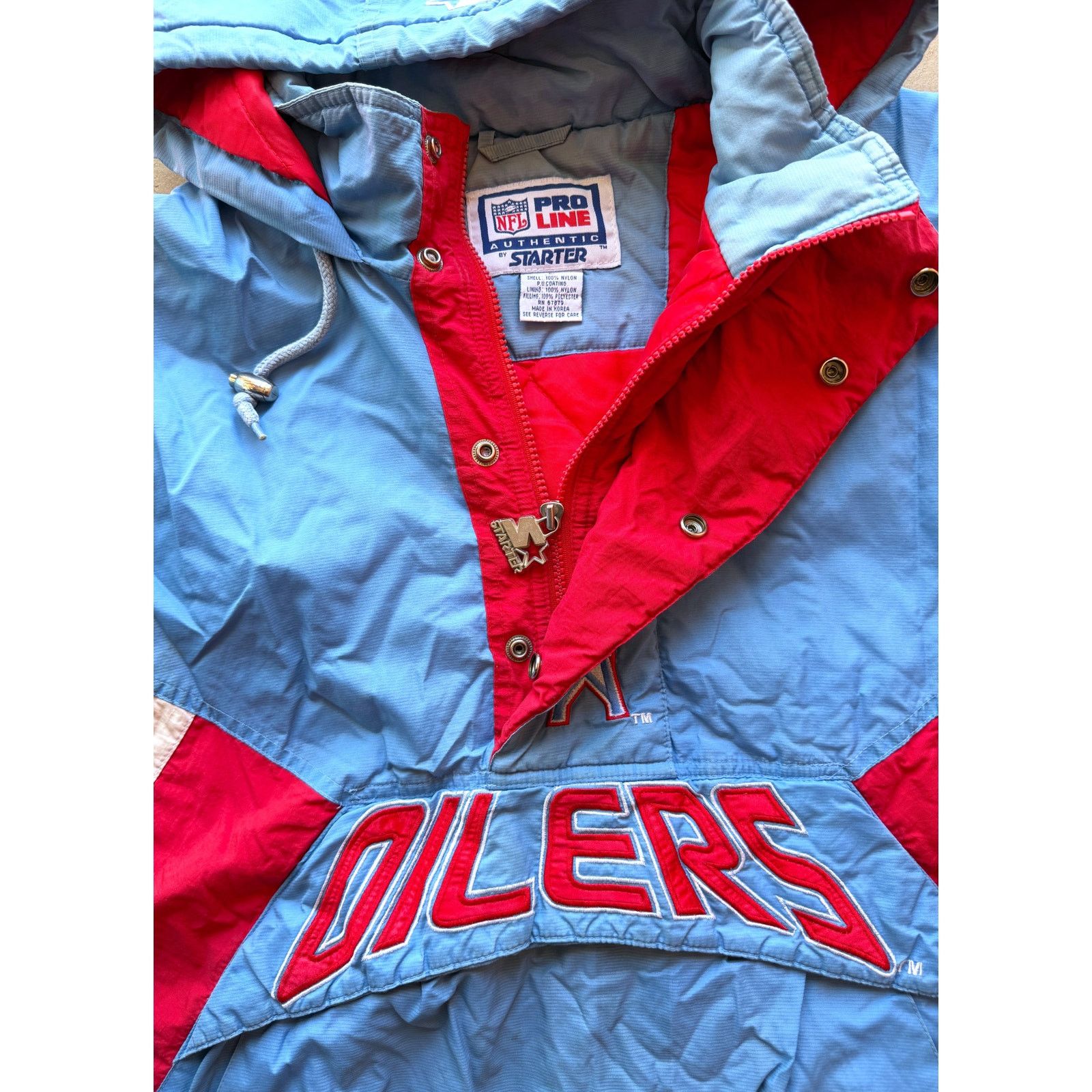 NFL × Starter Houston Oilers 90s STARTER puffer Pullover NFL Pro vintage Size US L / EU 52-54 / 3 - 9 Thumbnail