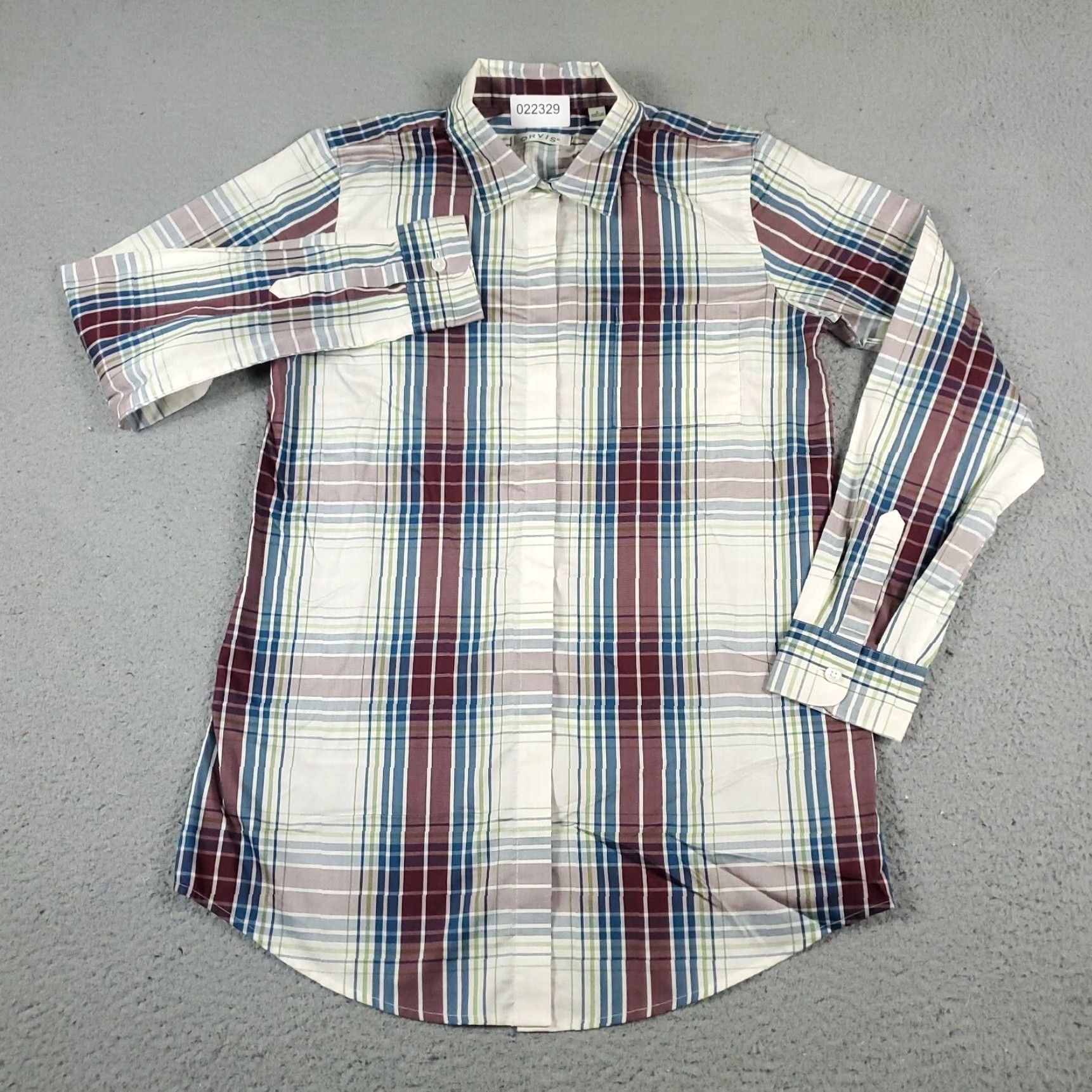Orvis Orvis Women's Button-Up Shirt Size 6 Gray Blue Red Plaid Long Sleeve Casual Size M / US 6-8 / IT 42-44 - 2 Thumbnail