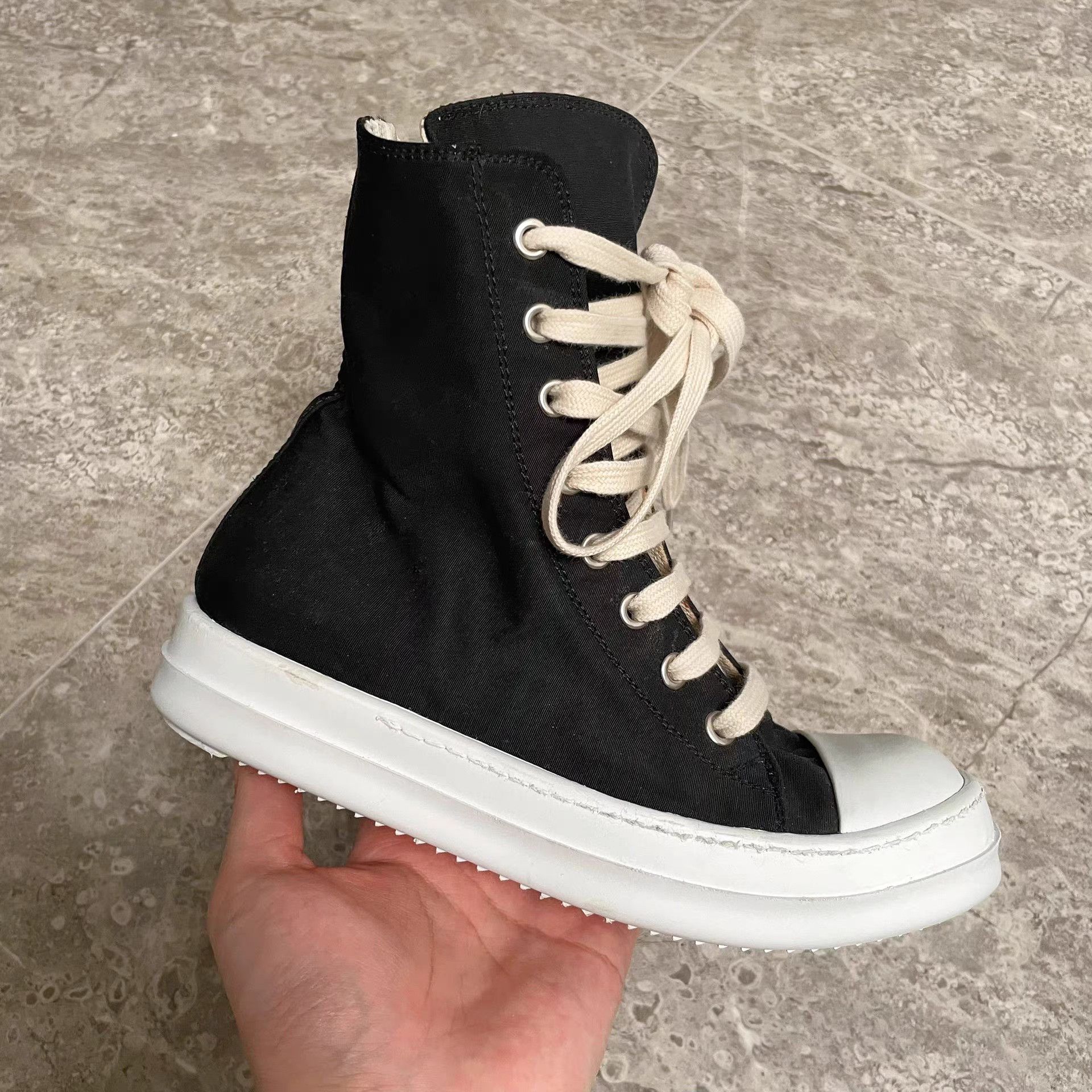 Rick Owens Rick Owens RO Canvas High-Top Sneakers (No Box) Size US 6 / IT 36 - 3 Thumbnail