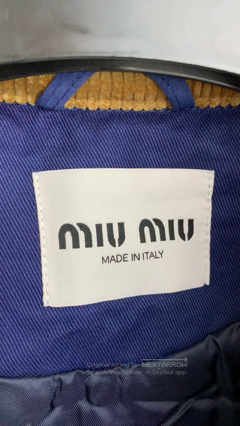 Miu Miu Miu Miu 38 Early spring corduroy collar blue tooling cotton Size M / US 6-8 / IT 42-44 - 6 Thumbnail