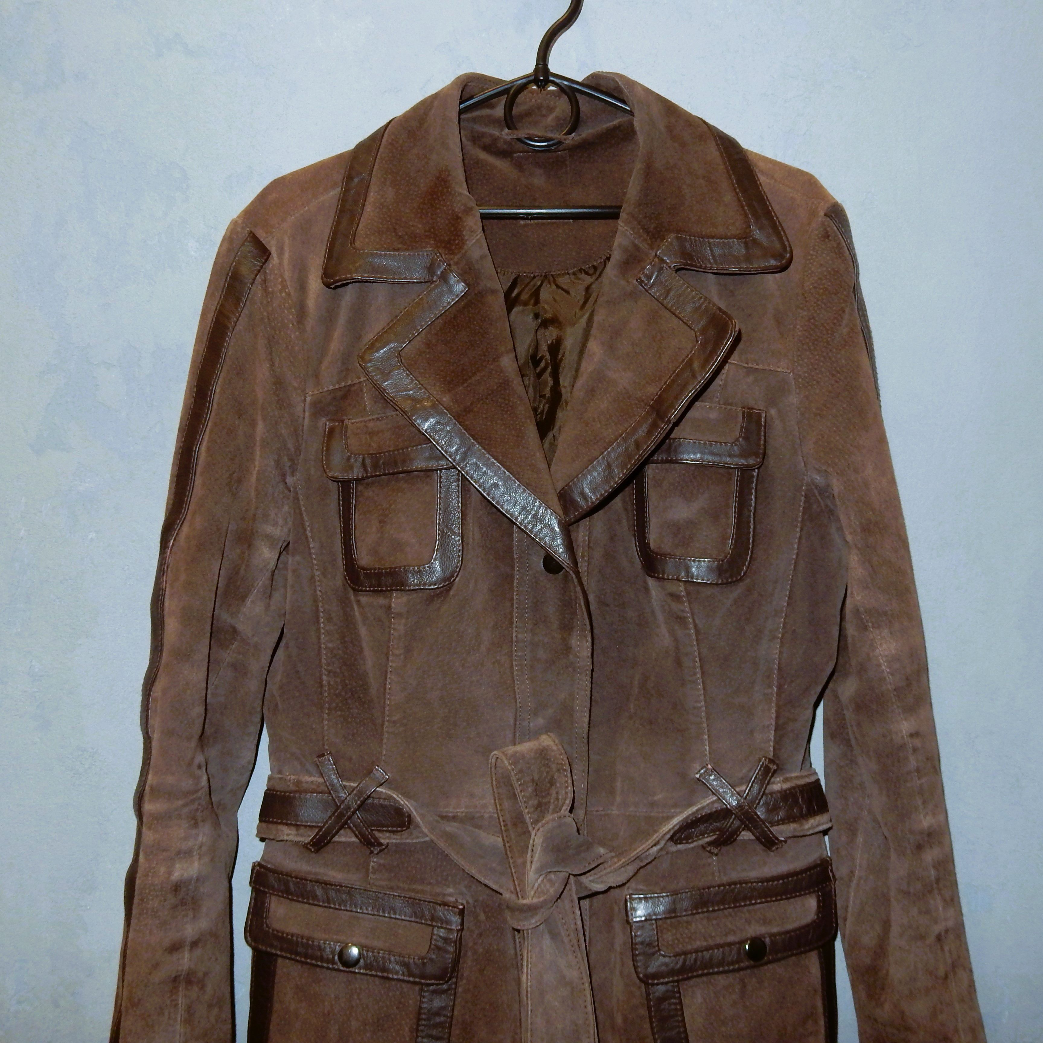 Vintage Brown leather long coat - M Size M / US 6-8 / IT 42-44 - 3 Thumbnail