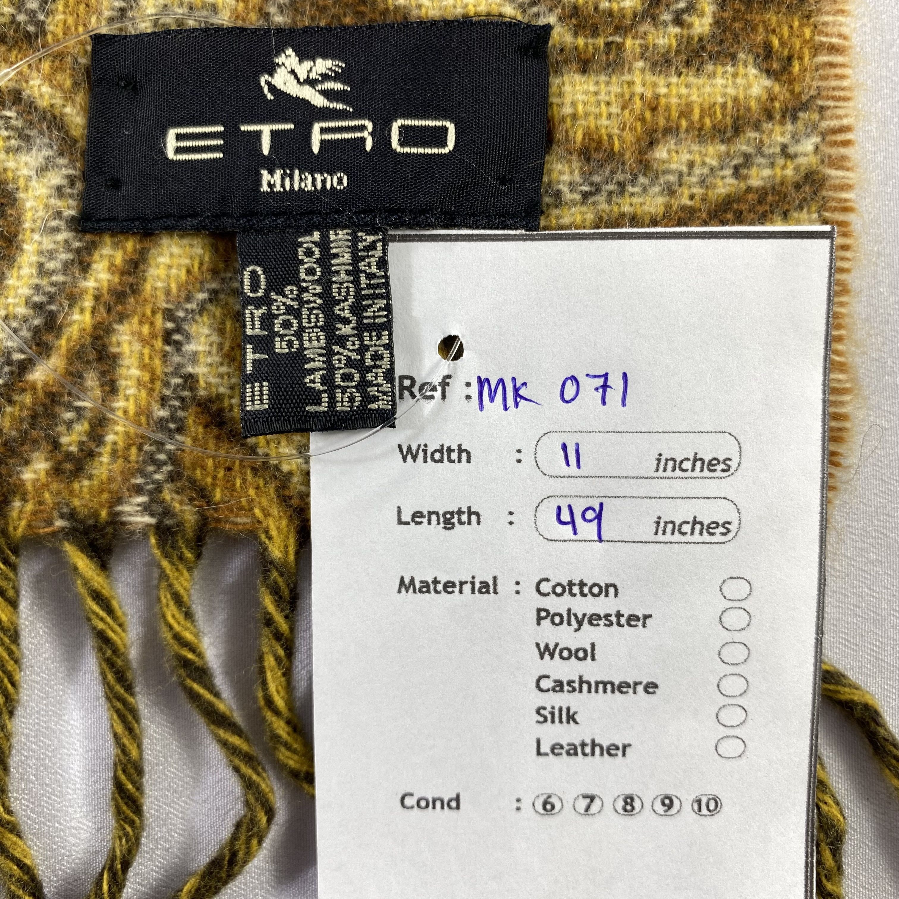 Etro Etro Milano Luxury Scarf 50/50 Lambswool Kashmir Paisley Size ONE SIZE - 6 Thumbnail