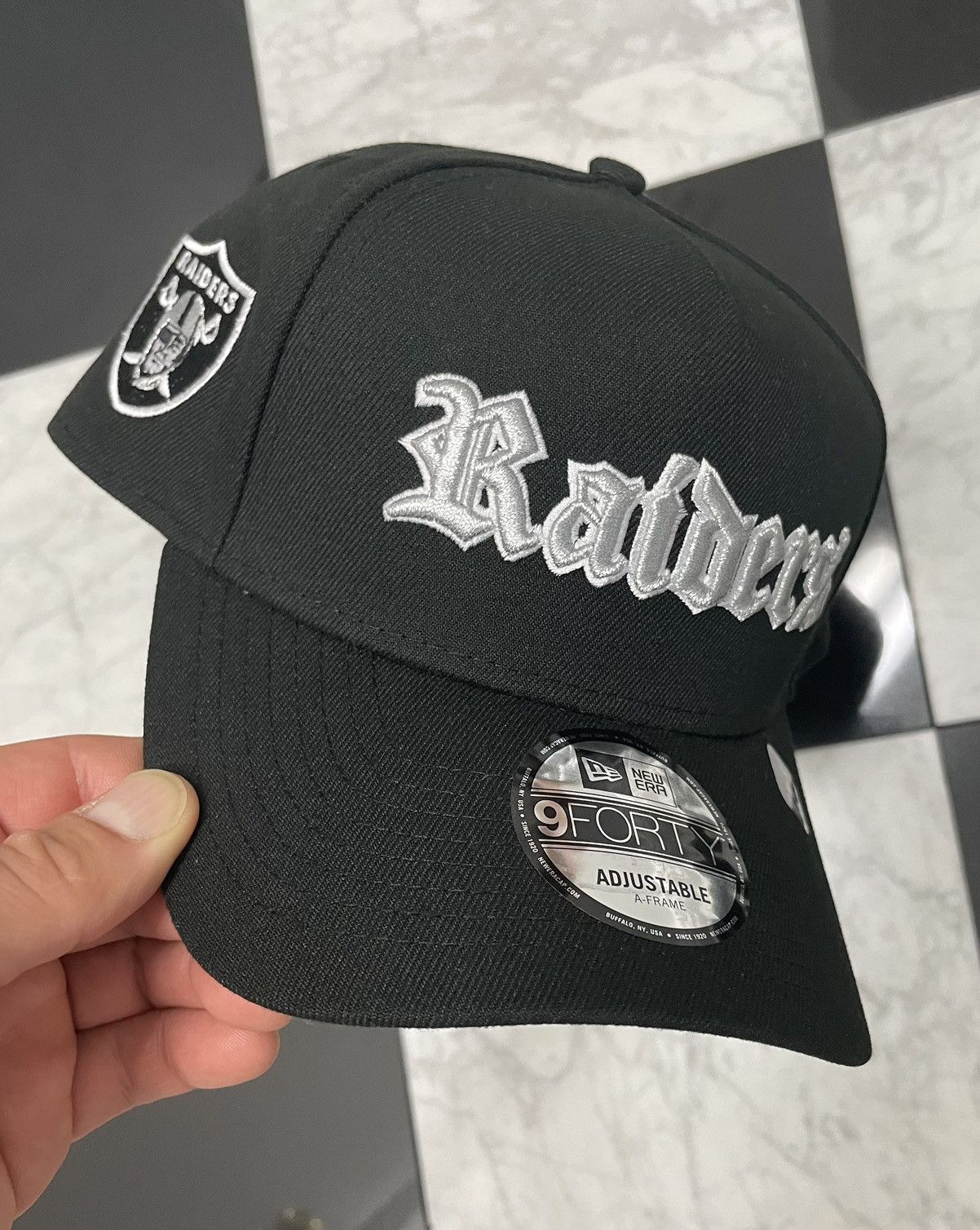 New Era 🔥Raiders A-Frame snap back Old English script | Grailed