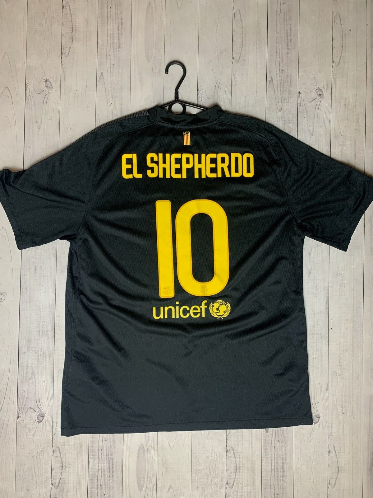 Nike × Vintage Vintage Nike Barcelona soccer jersey size XXL black rare Size US XXL / EU 58 / 5 - 4 Thumbnail