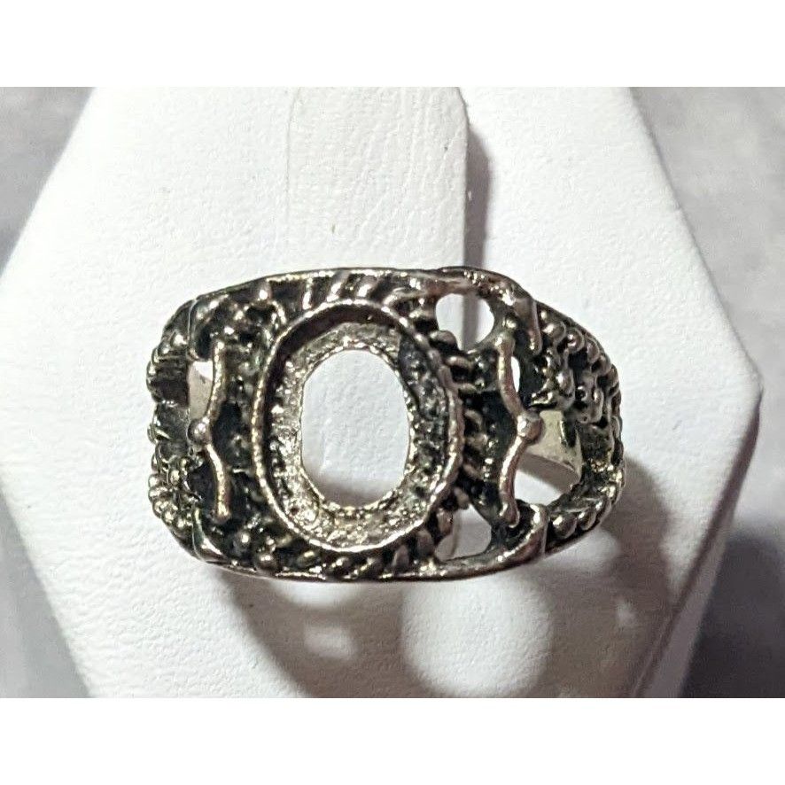 Other Floral Filigree Silver Tone Ring Setting Size 7 3/4 Size ONE SIZE - 1 Thumbnail