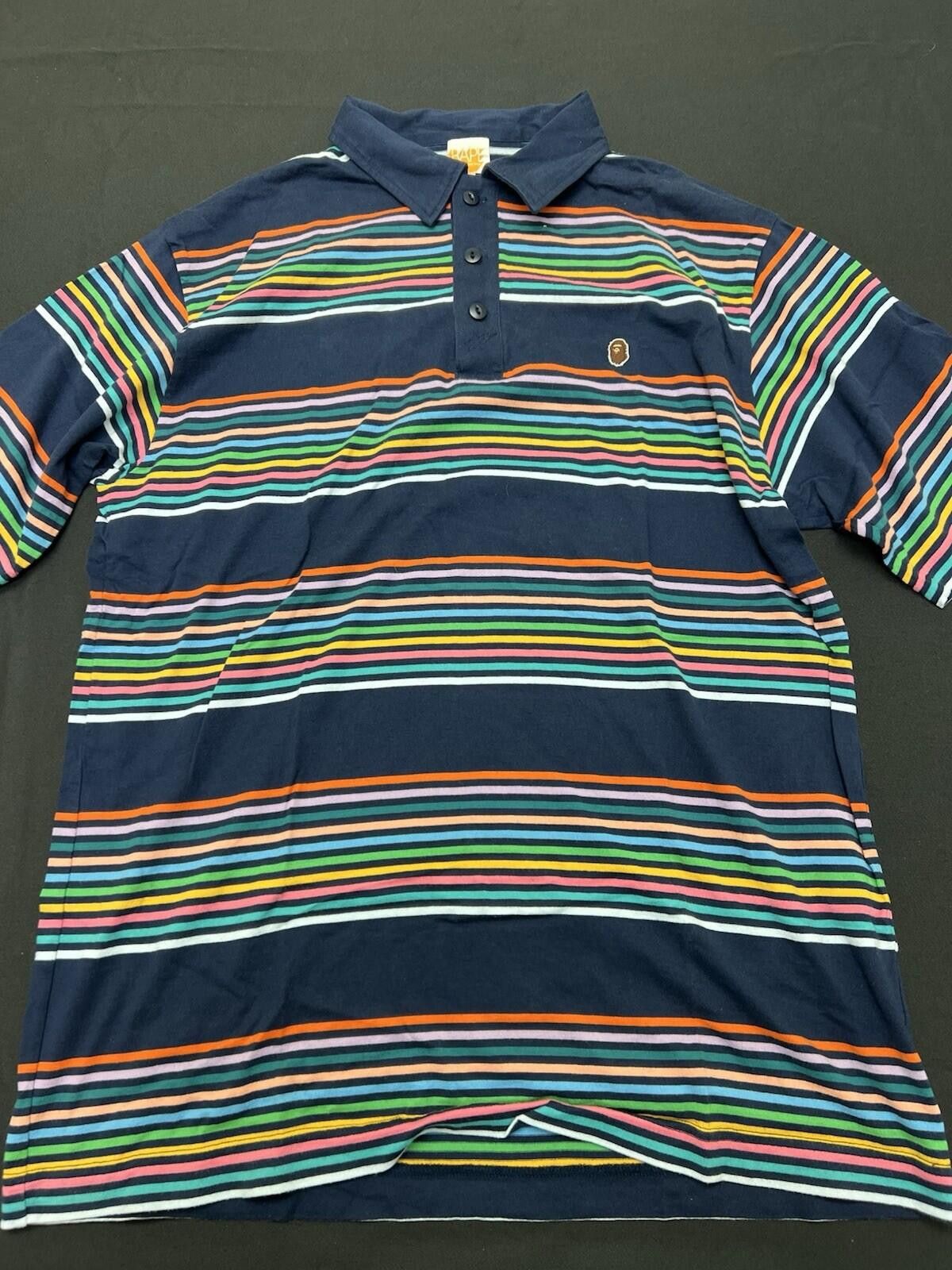 Bape A BATHING APE BAPE RAINBOW POLO XL Size US XL / EU 56 / 4 - 3 Thumbnail
