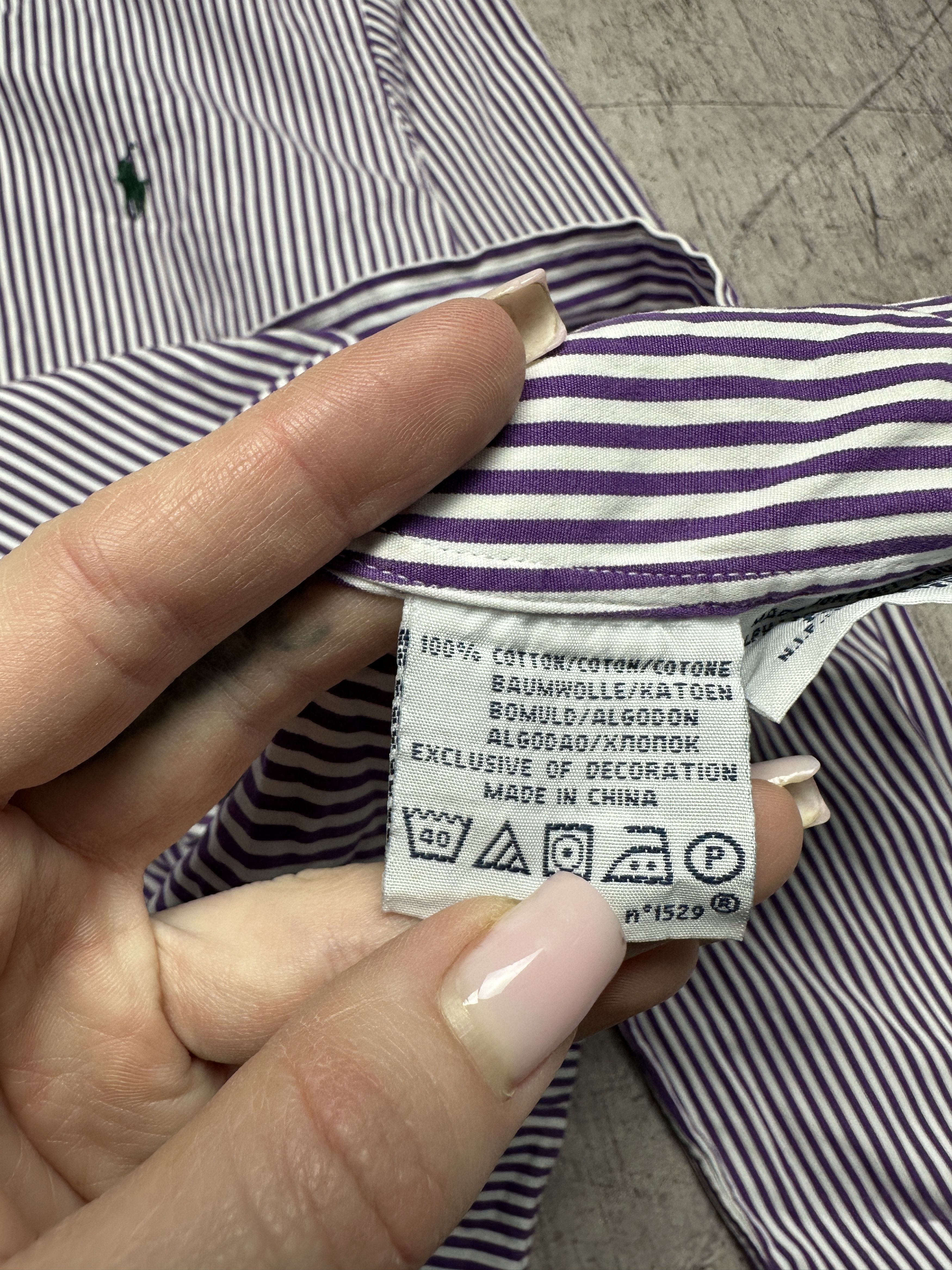 Polo Ralph Lauren Polo Ralph Lauren Vintage Mens Long Sleeve Striped Shirt Size US S / EU 44-46 / 1 - 5 Thumbnail