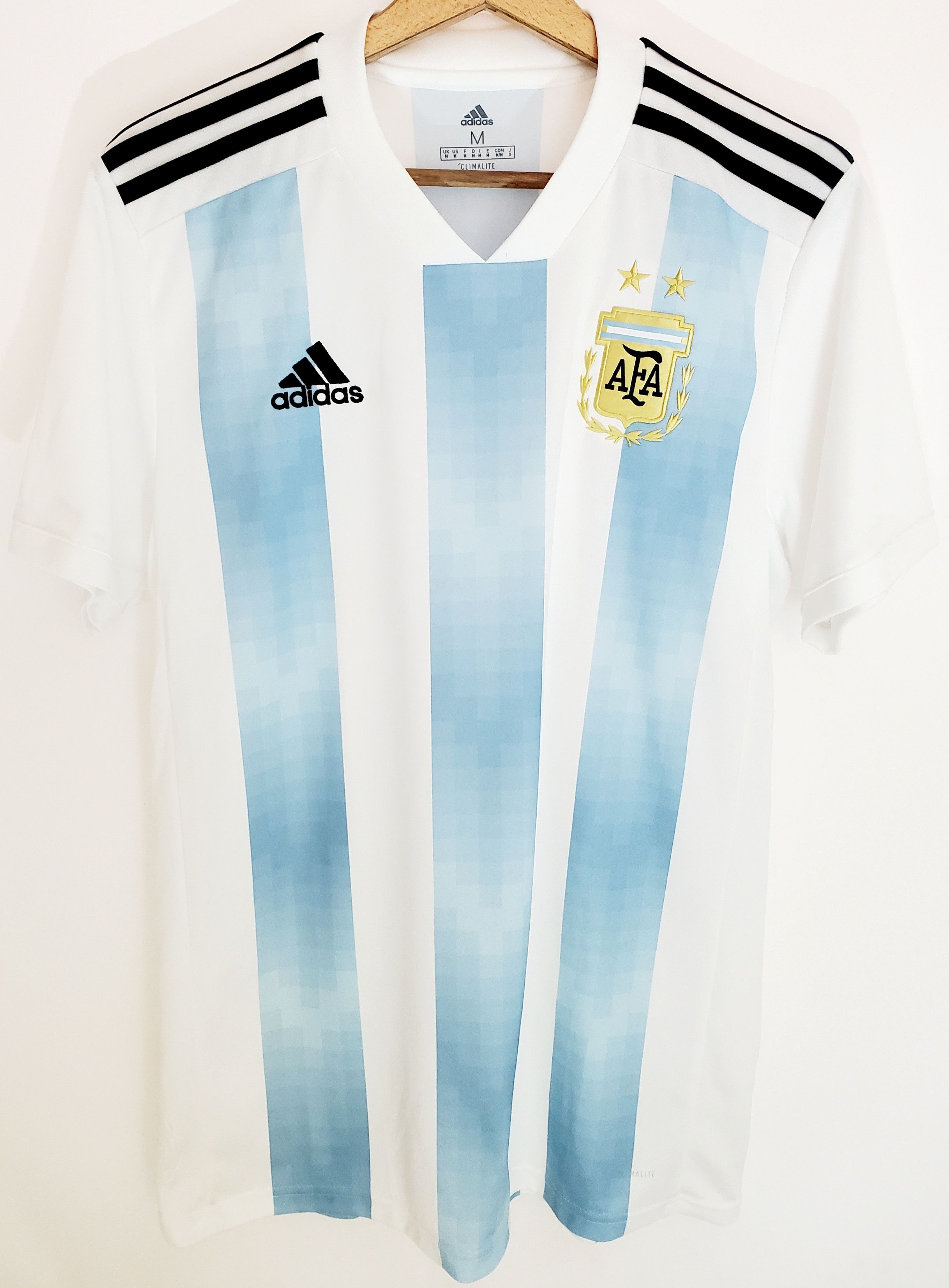 Adidas ARGENTINA 2018 2019 HOME SOCCER JERSEY ADIDAS M Size US M / EU 48-50 / 2 - 1 Thumbnail