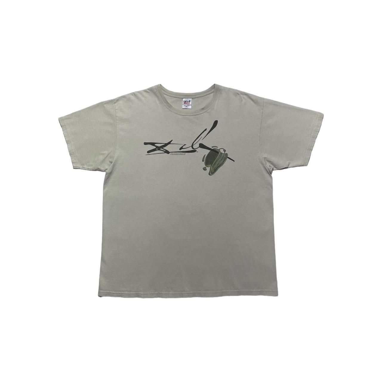 image of Vintage Y2K Salvador Dali Signature Clock T-Shirt in Cream, Men's (Size XL)