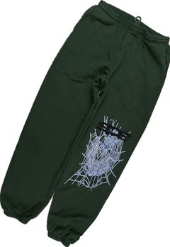 Sp5der Web3 Hunter Green Sweatpants