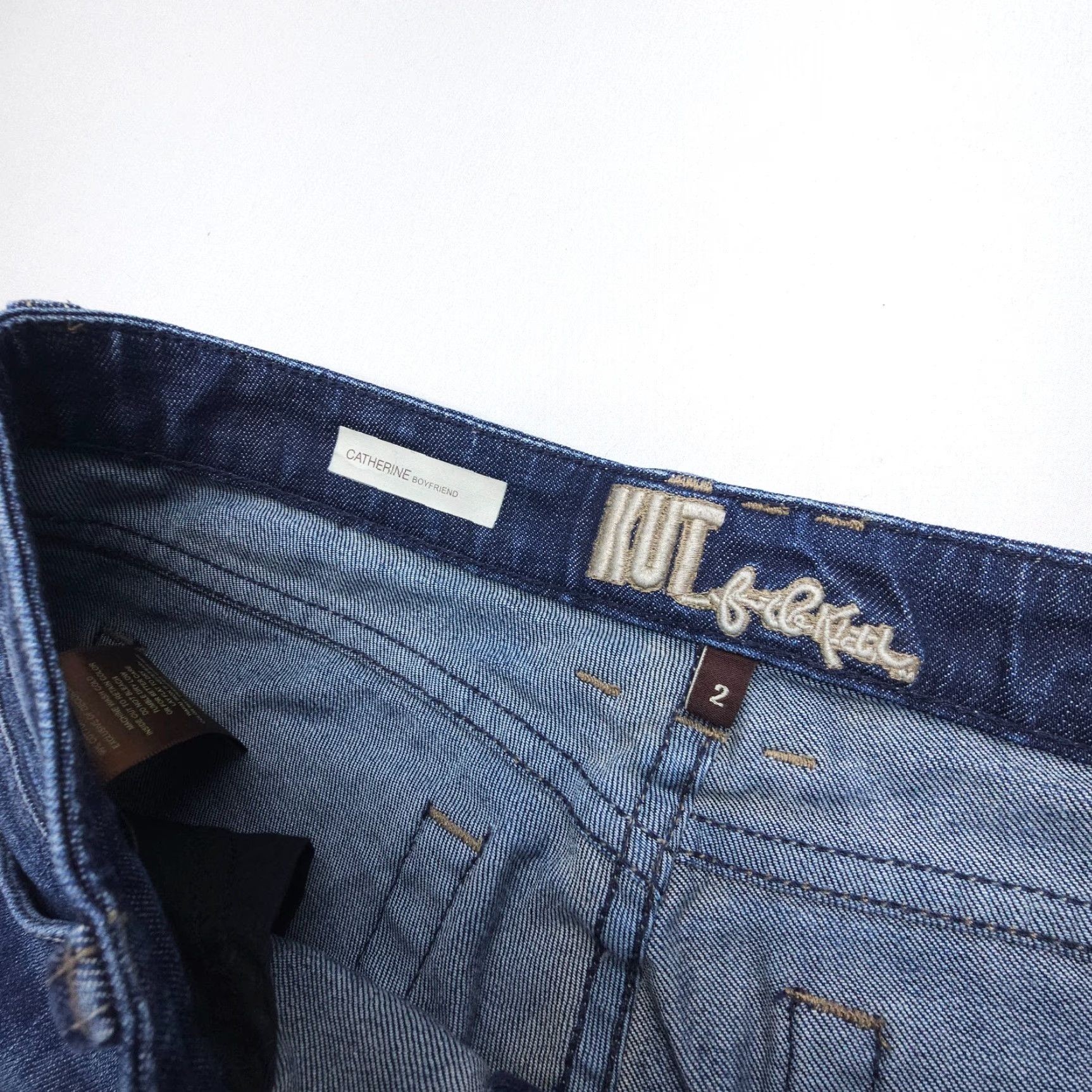 Vintage VINTAGE Kut from the Kloth Catherine Boyfriend Jeans Womens 2 Regular Dark Blue Denim 5-Pocket Size 26" / US 2 / IT 38 - 5 Thumbnail