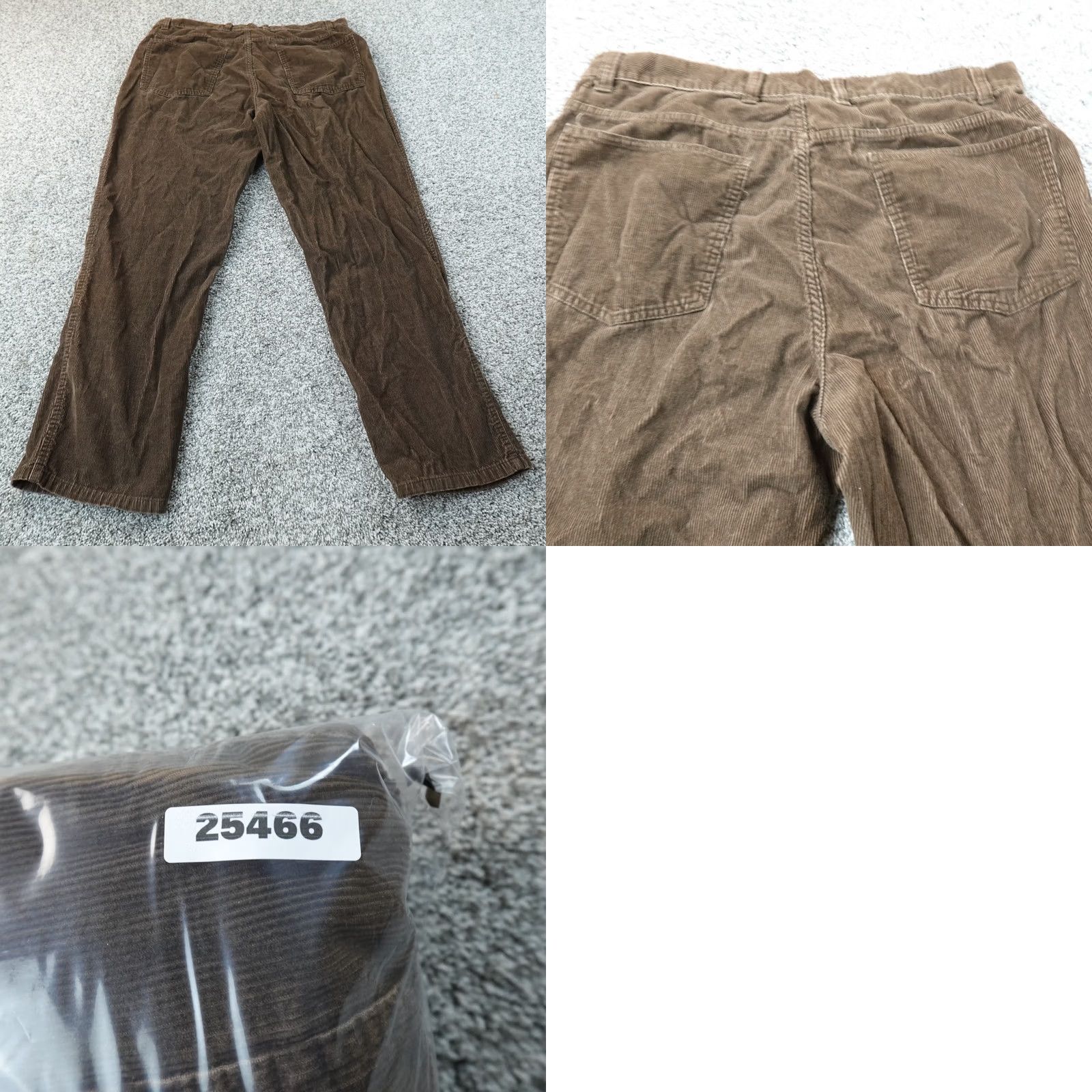 Vintage St Johns Bay Pants Mens 38X30 Brown Corduroy 5 Pocket Chino Trousers Corduroy Cotton Slate Flat Front Regular Straight Jeans Pants Mens Brown Size US 38 / EU 54 - 8 Thumbnail