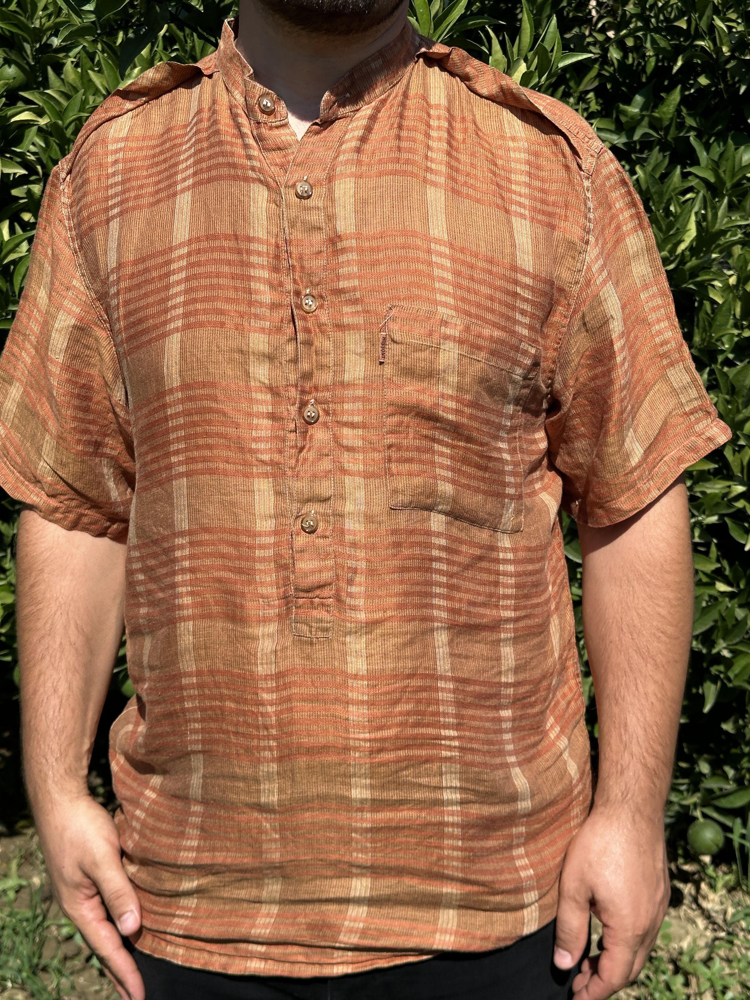 Missoni Missoni Uomo Check CasualDress Shirt Flax Linen Retro Size L Size US L / EU 52-54 / 3 - 2 Thumbnail