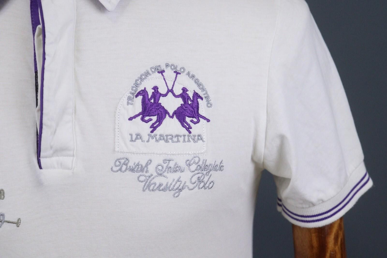 La Martina La Martina White #3 Big Logo Short Sleeve Polo Shirt Size M Size US M / EU 48-50 / 2 - 4 Thumbnail
