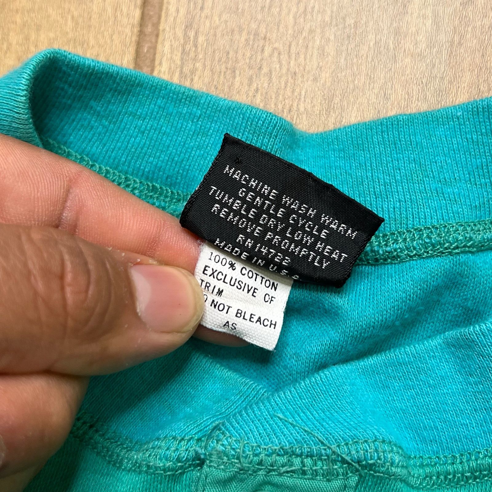 Vintage Vintage Esquire Henley Shirt Mens Large Green Teal Blue 90s Size US L / EU 52-54 / 3 - 4 Thumbnail