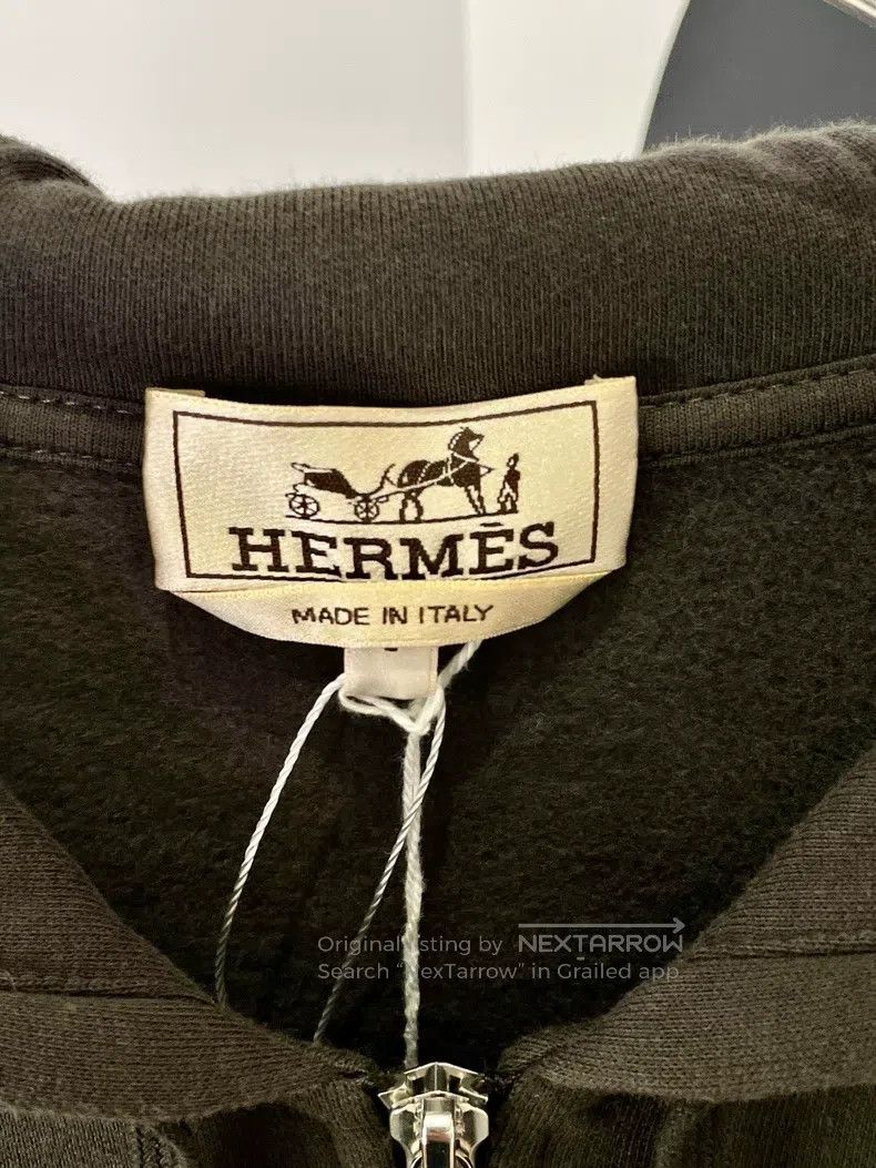 Hermes Hermes Dark gray hooded zipper jacket Size US L / EU 52-54 / 3 - 3 Thumbnail