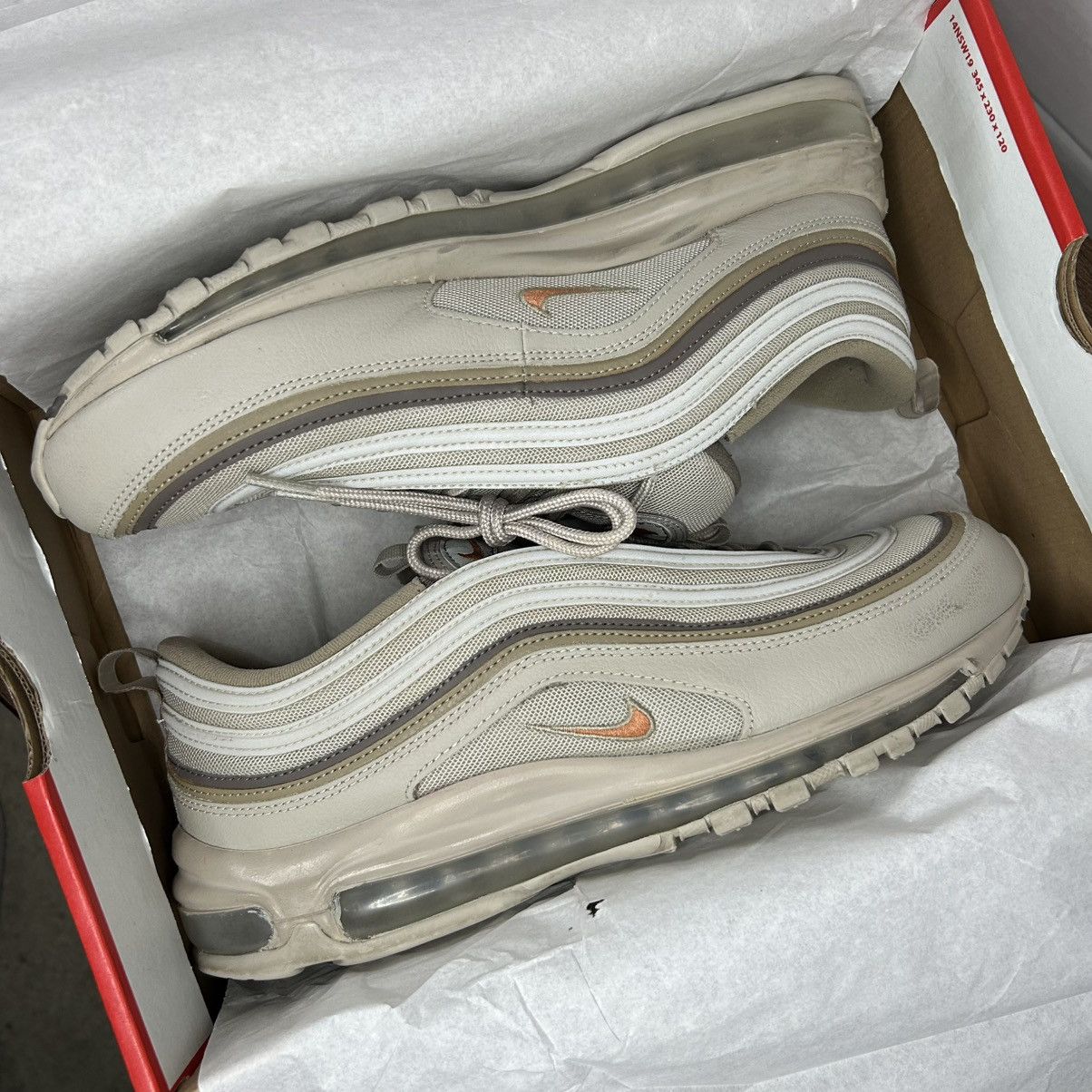 Nike Nike Air Max 97 Cream Khaki Size M12/W13.5 Size US 12 / EU 45 - 8 Thumbnail