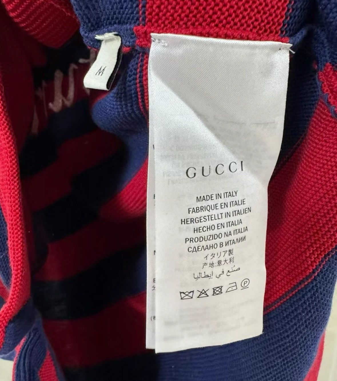 Gucci Gucci Long sleeves printed with letters behind the stripes Size US M / EU 48-50 / 2 - 4 Thumbnail
