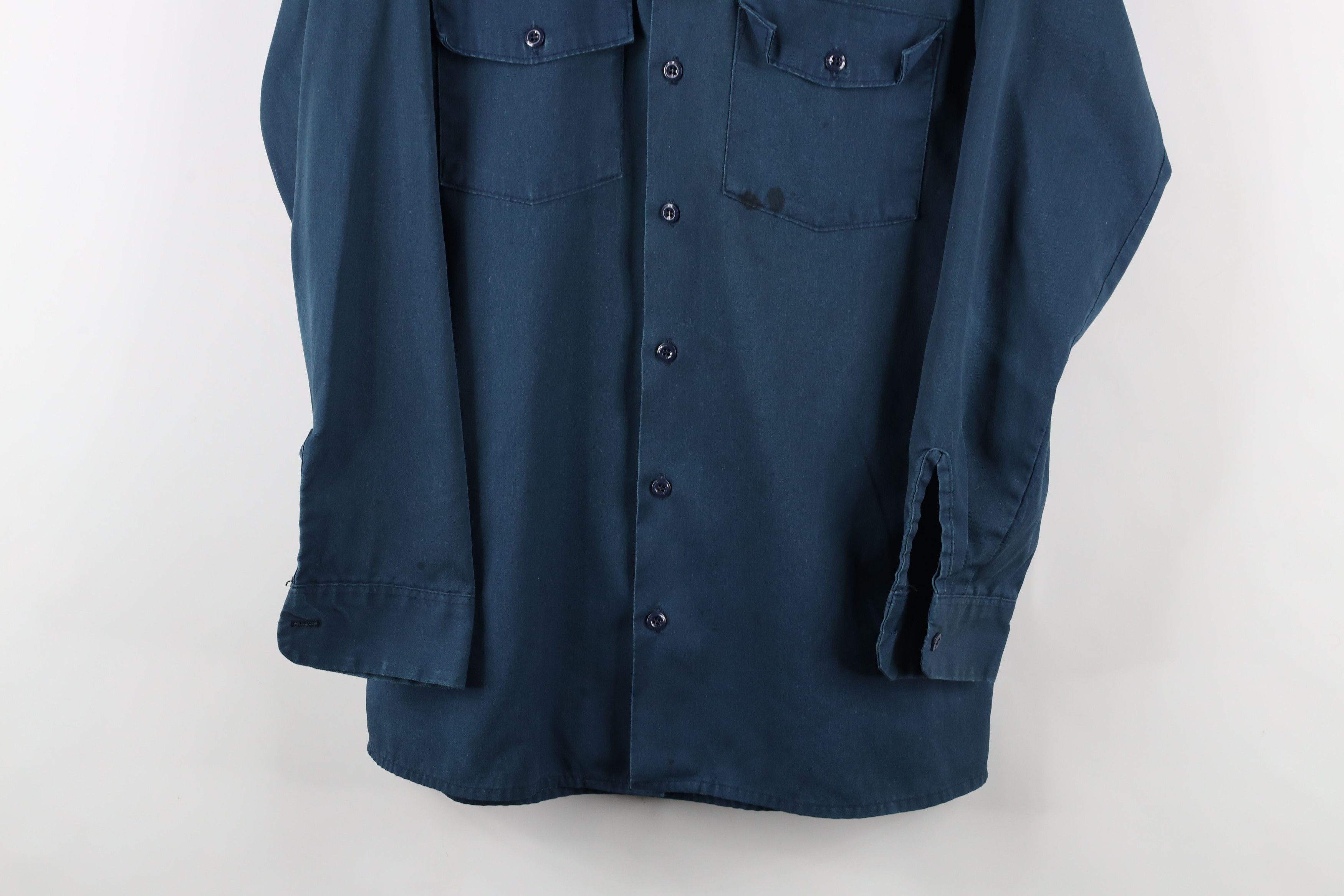 Dickies × Vintage Vintage 90s Dickies Workwear Button Shirt Teal USA Size US M / EU 48-50 / 2 - 3 Thumbnail