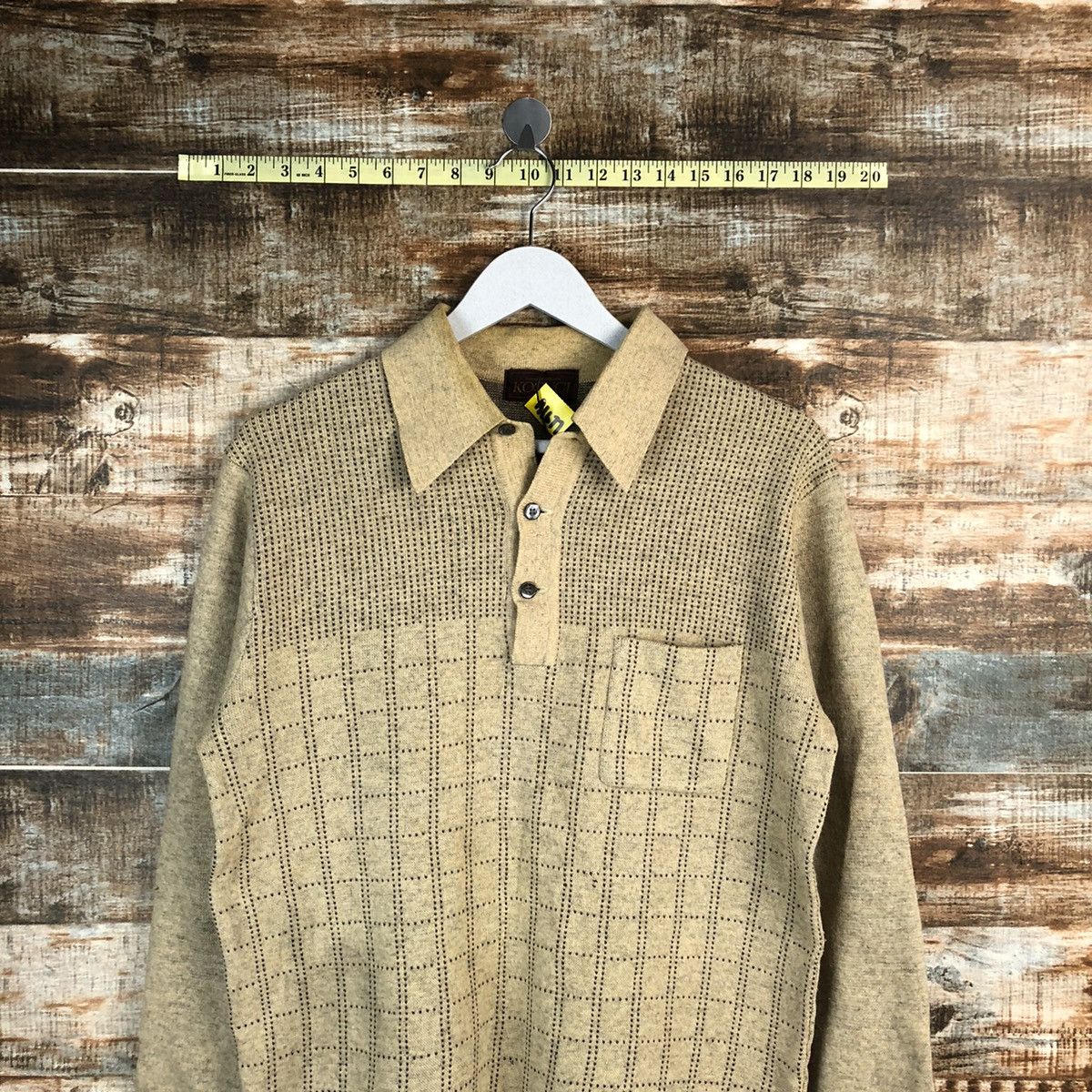Homespun Knitwear × Japanese Brand × Vintage Kosugi japan vintage Brown shirt #A1677 Size US M / EU 48-50 / 2 - 2 Thumbnail