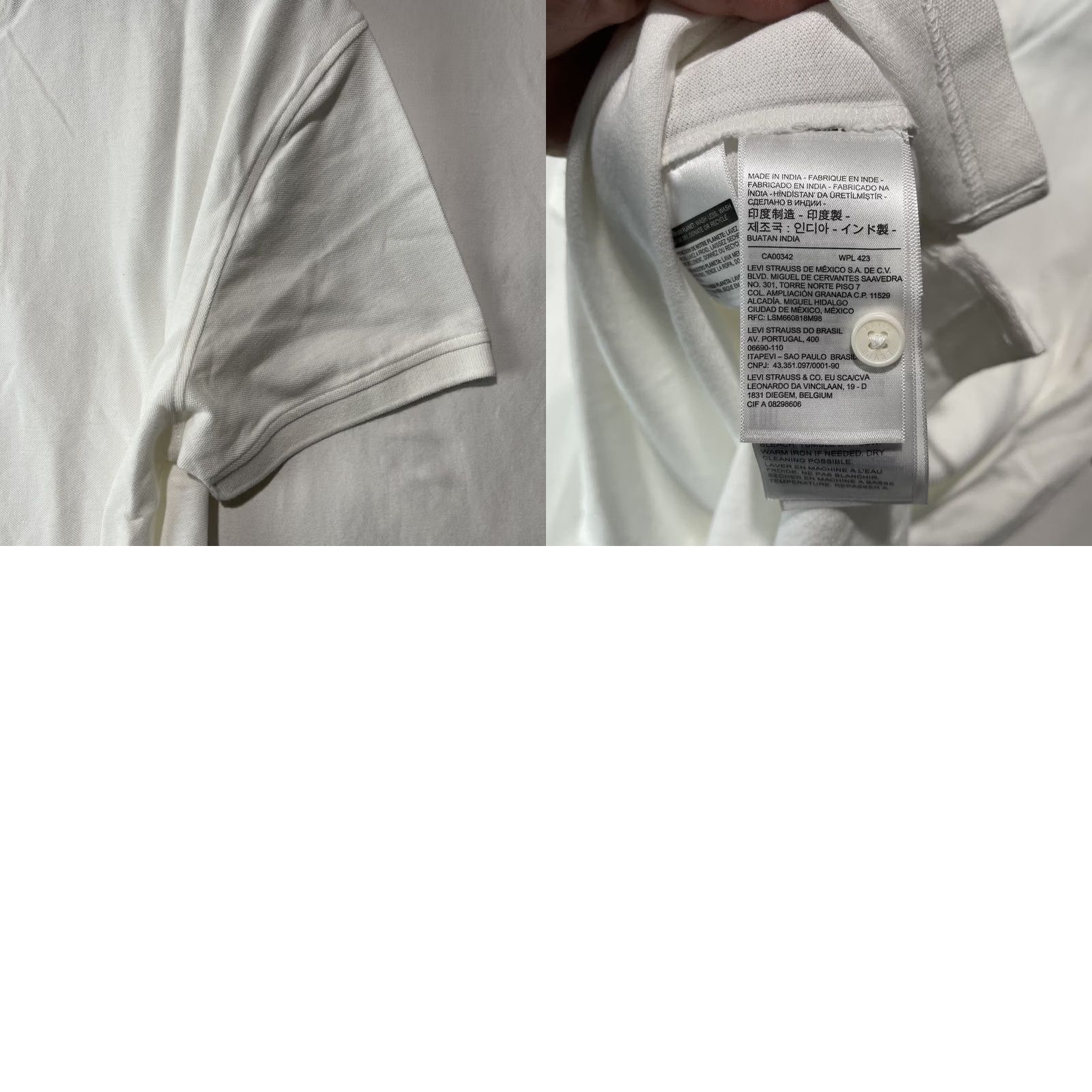 Levi's Levi's Polo Shirt Mens 2XL White Collared Button Up Short Sleeve Logo Knit Shirt Size US XXL / EU 58 / 5 - 9 Thumbnail
