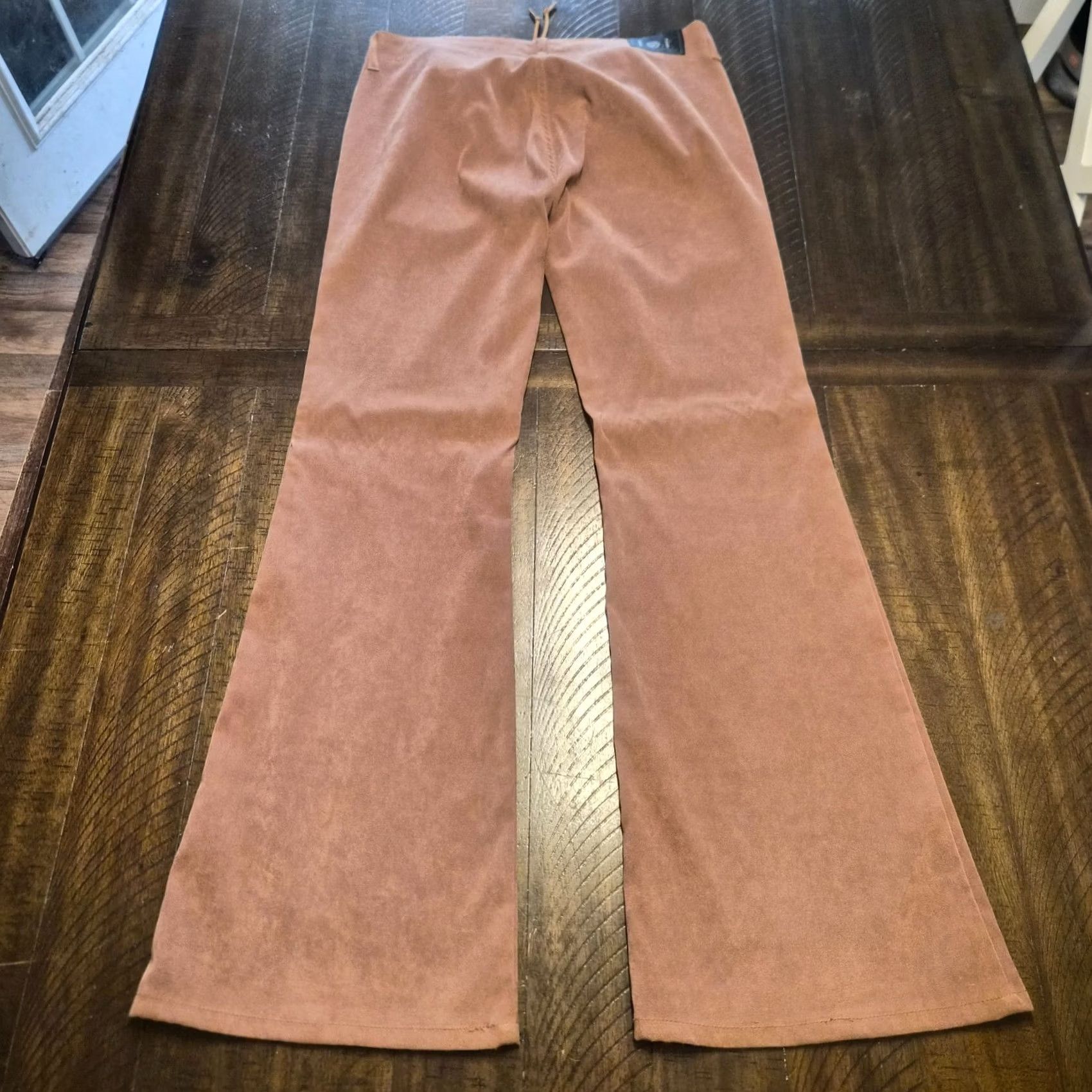 Vintage VINTAGE LEI Y2K Women’s Juniors Brown Lace Up Flare Pants Size 13 Stretch G132 Pants Mens?? Size 34" / US 12 / IT 48 - 6 Thumbnail