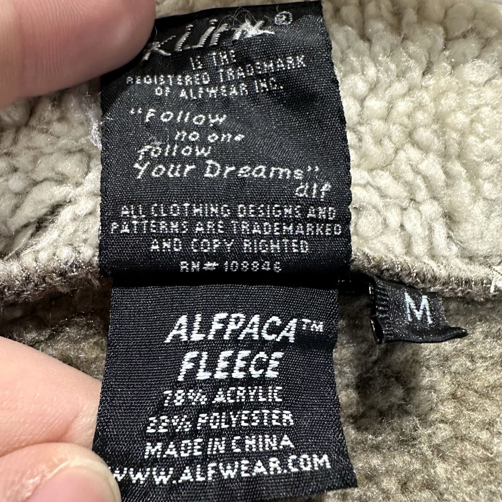 Vintage KUHL Beige Alfpaca Fleece Jacket Womens Medium Full Zip Hooded EUC Leather Logo Accent City Classic Modern Knit Fleece Coat Shirt Size M / US 6-8 / IT 42-44 - 7 Thumbnail