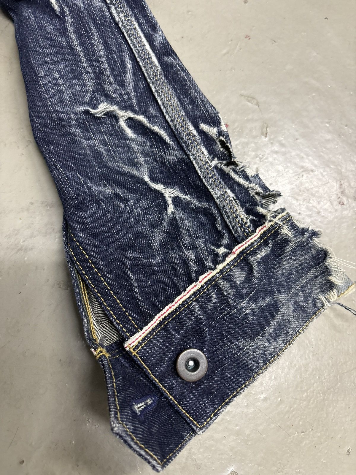 Japanese Brand Japan Selvedge Denim Jeans Type 2 II Distressed Jacket Size US S / EU 44-46 / 1 - 17 Thumbnail
