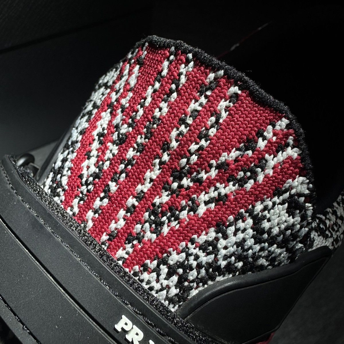 Prada PRADA Crossection Slip-On Knit Red/Black/Grey, Size 10.5 Size US 10.5 / EU 43-44 - 16 Thumbnail