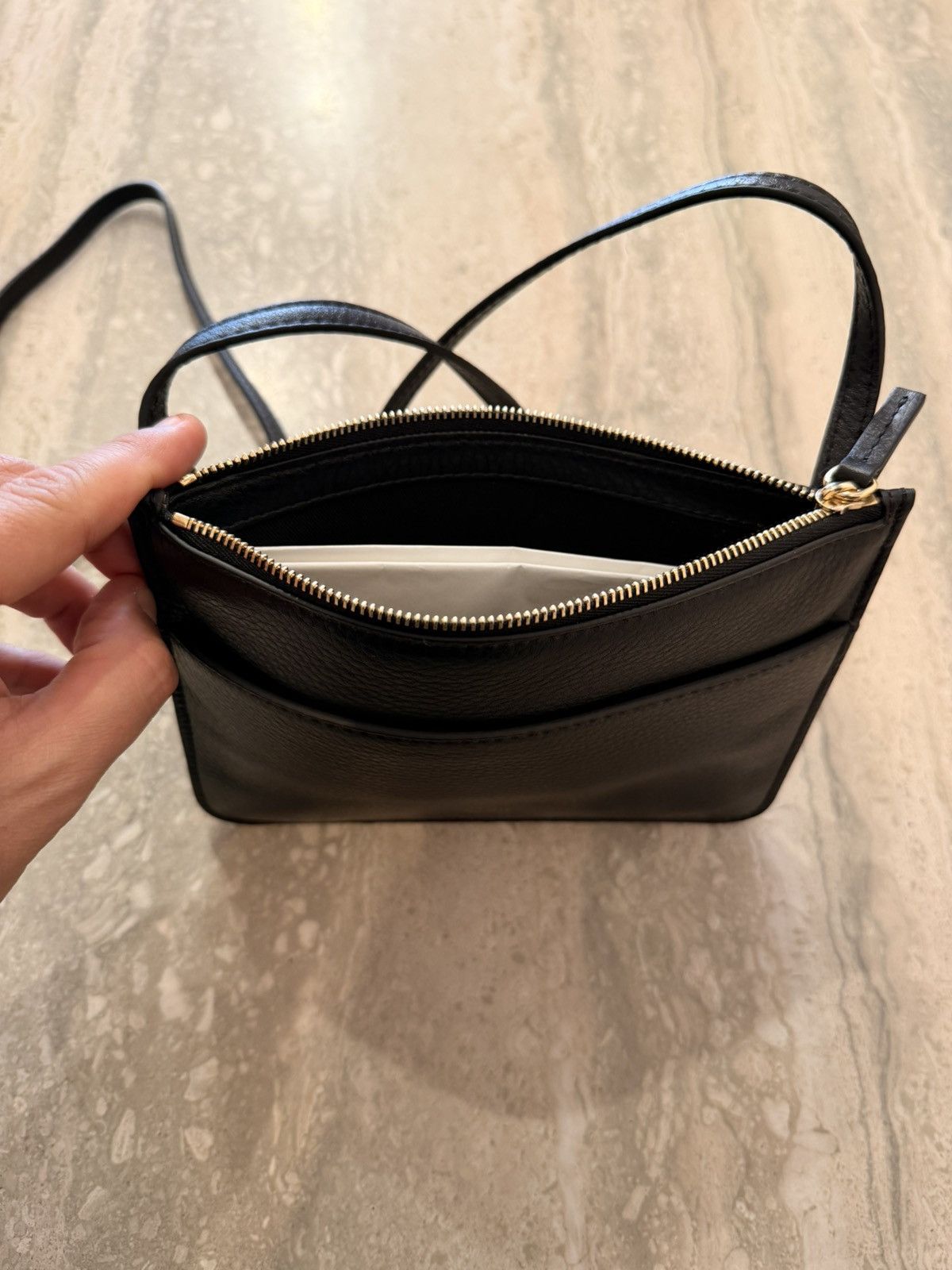 KHAITE Khaite Crossbody Black Leather Wallet Pouch Bag With Zipper Size ONE SIZE - 4 Thumbnail