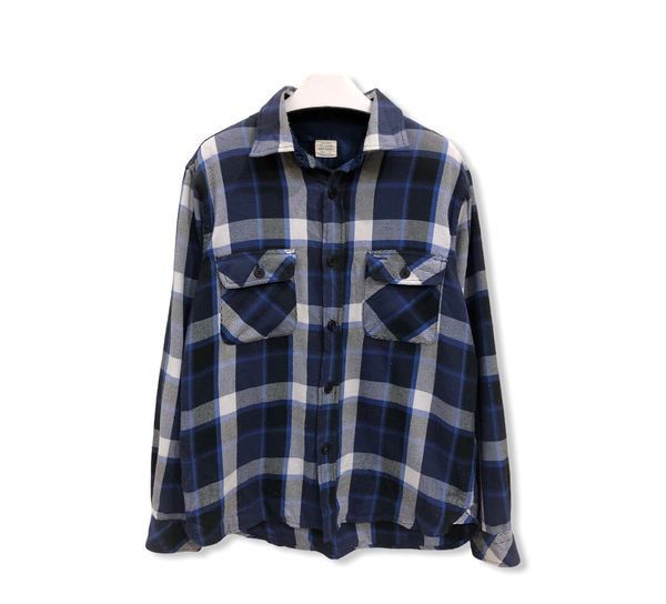 image of Back Number Plaid Tartan Flannel Shirt, Men's (Size Medium)