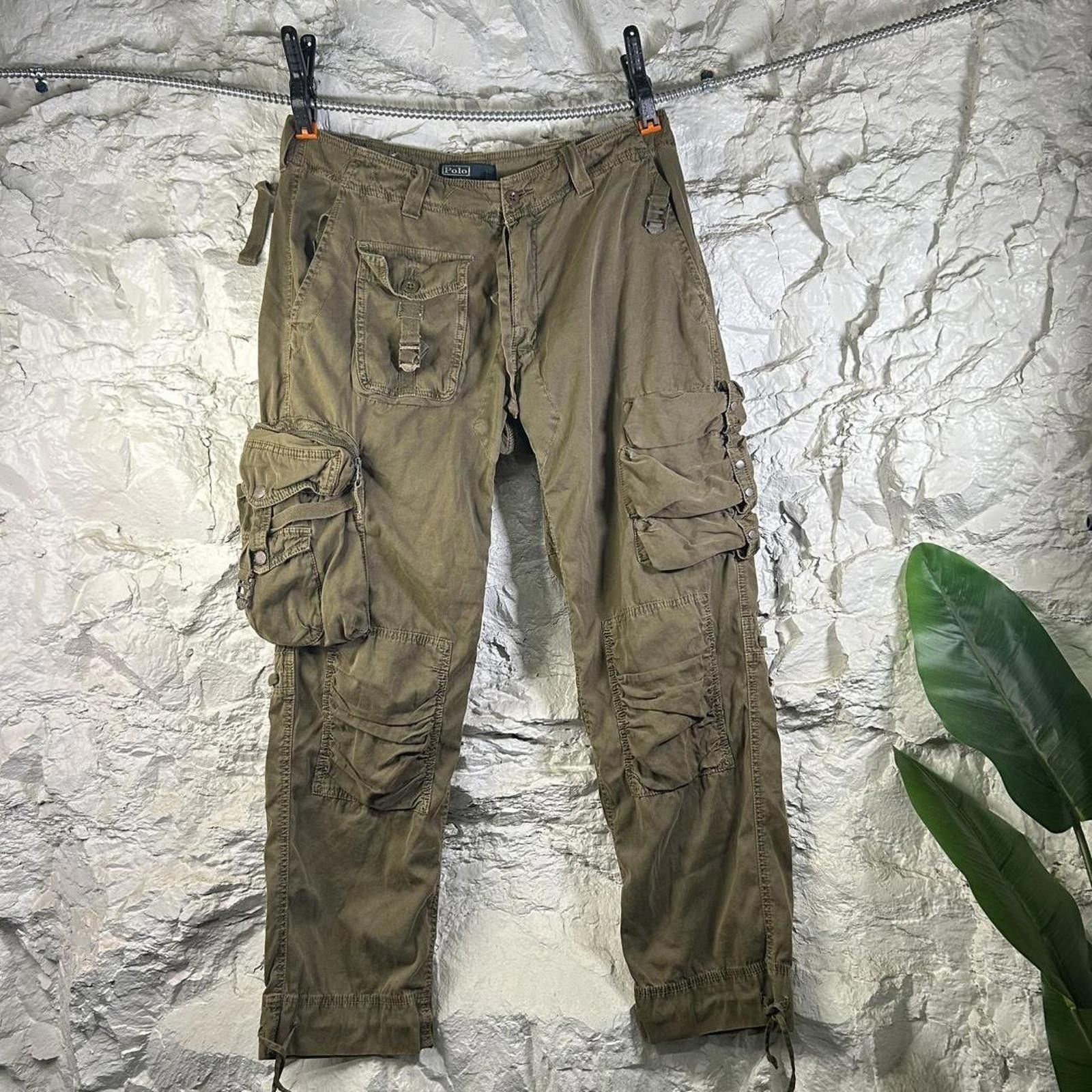 Polo Ralph Lauren VTG Polo Ralph Lauren Khaki Cargo Trousers Size 34 Size US 34 / EU 50 - 2 Thumbnail