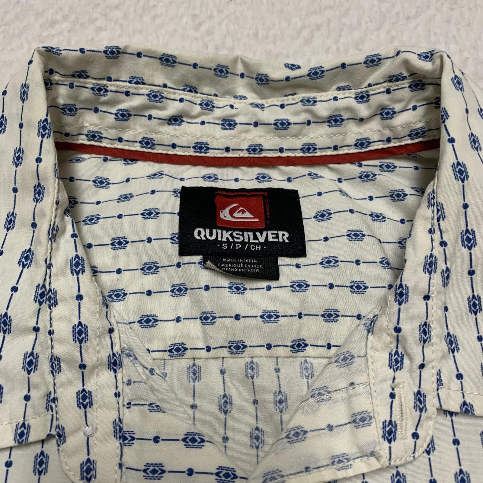 Quiksilver Quiksilver Men's Small Off-White Short Sleeve Shirt Size US S / EU 44-46 / 1 - 11 Thumbnail