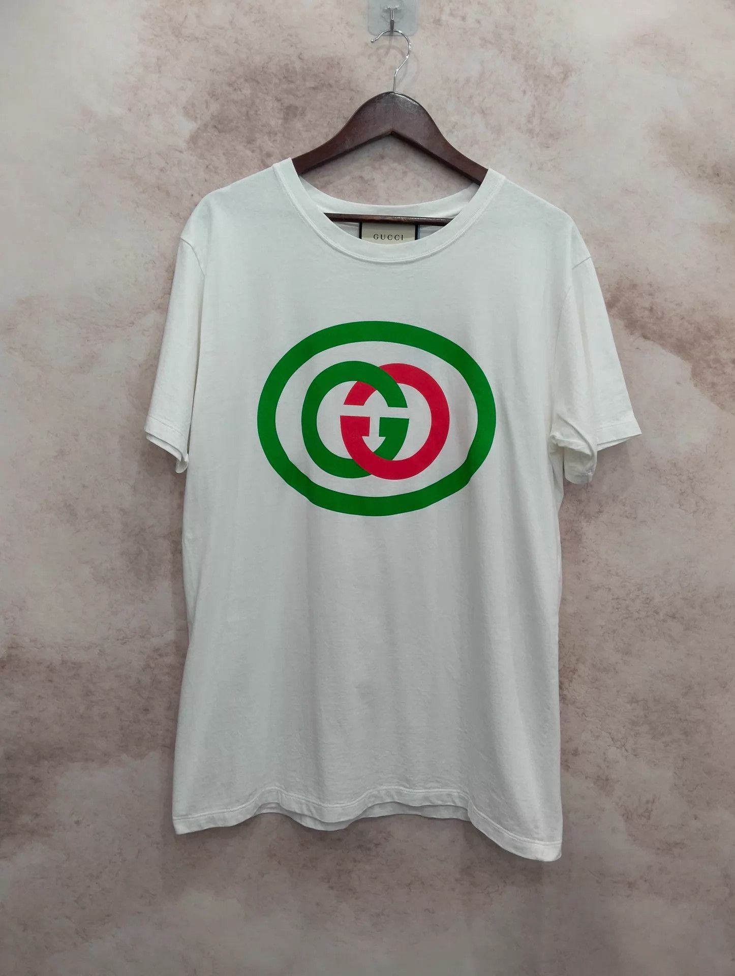 Gucci Gucci Red Green Double Ring Logo Tee XS Size US XS / EU 42 / 0 - 1 Thumbnail