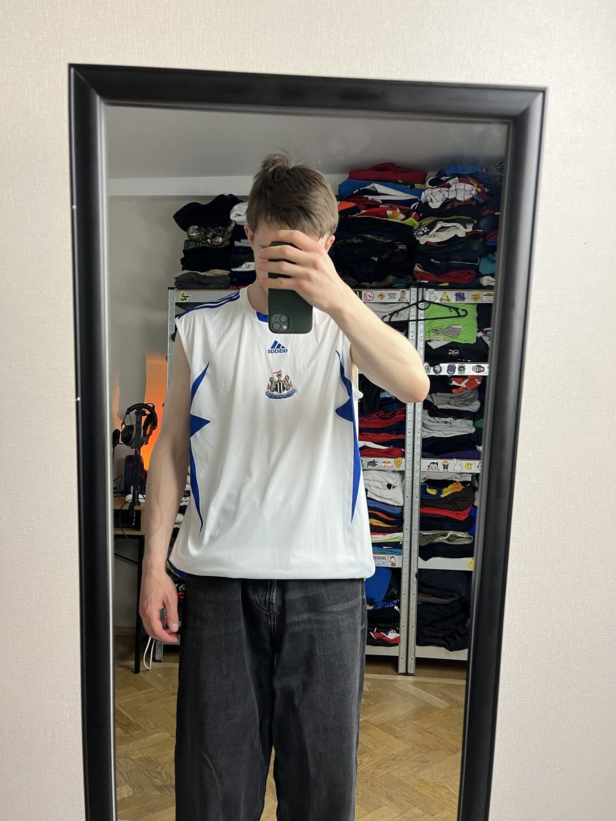 Adidas Newcastle United Adidas Sleeveless Training Jersey 2007 Y2k Size US L / EU 52-54 / 3 - 2 Thumbnail