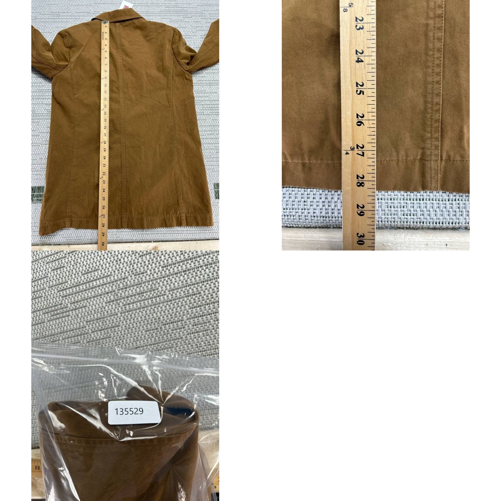 Solid & Striped Solid & Striped Coat Womens XS Brown Canvas Blazer Regular Sleeve Button UK/US? Size XS / US 0-2 / IT 36-38 - 8 Thumbnail