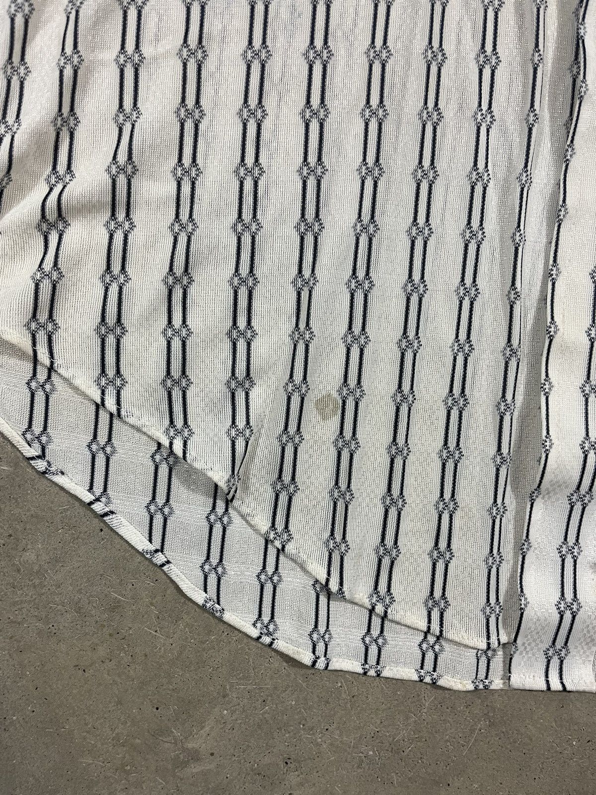 Vintage Vintage 70s Striped Short Sleeve Shirt Black White Size US M / EU 48-50 / 2 - 4 Thumbnail