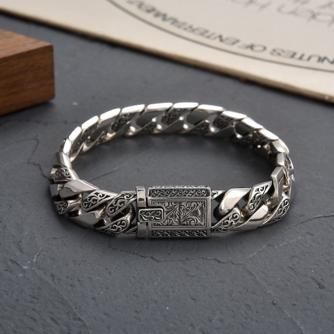 Jewelry S925 Timeless Vine Garland Buckle Retro Tank Bracelet Size ONE SIZE - 3 Thumbnail