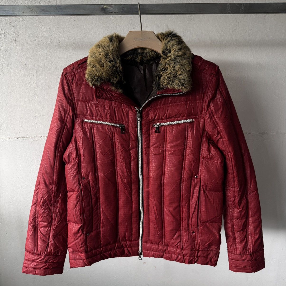 If Six Was Nine Jun Men Japanese Brand Puffer Fur Vkei Riding Jacket Size US M / EU 48-50 / 2 - 1 Thumbnail