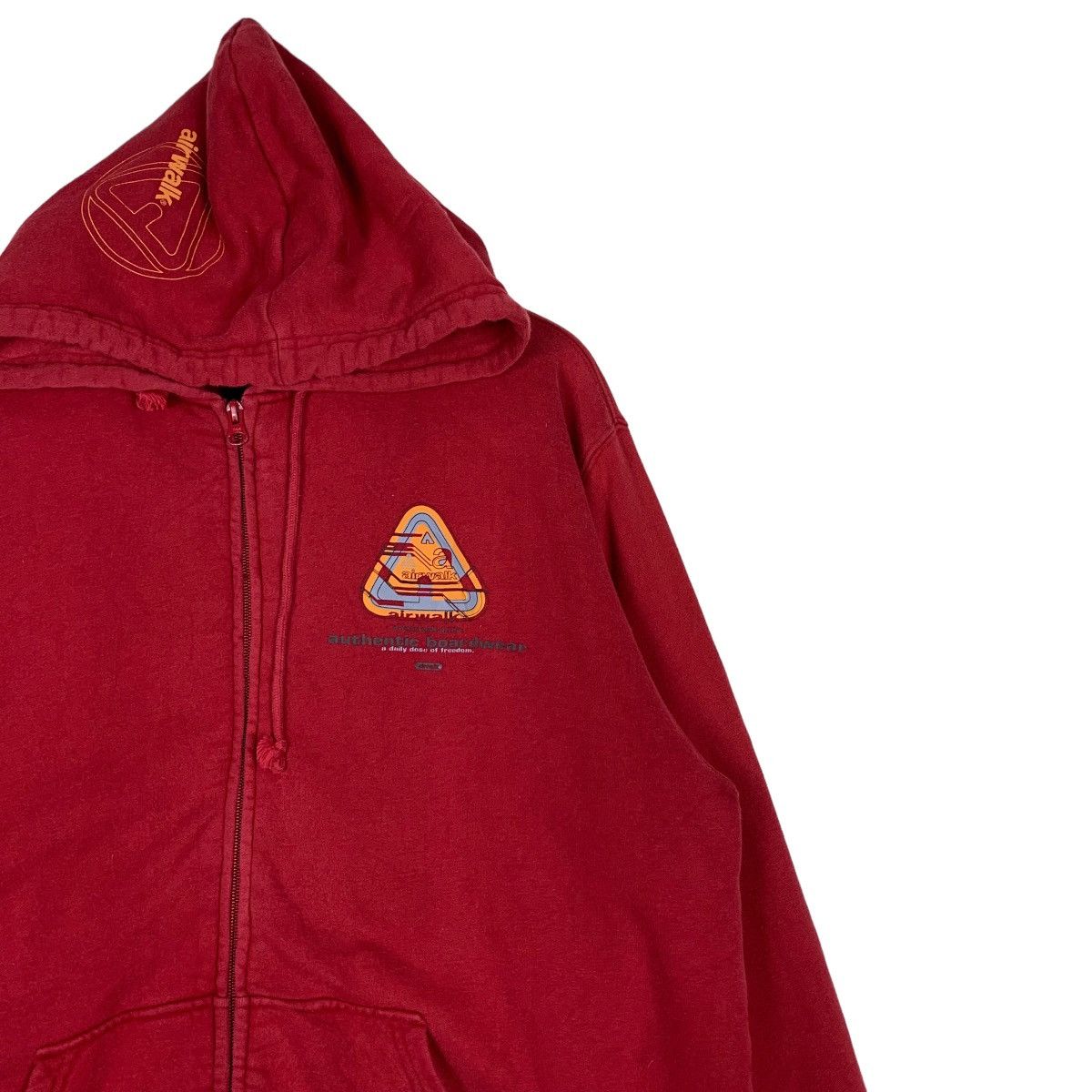 Airwalk AIRWALK Big Logo Red Zipper Hoodies Sweatshirts #0705-C32 Size US L / EU 52-54 / 3 - 5 Thumbnail