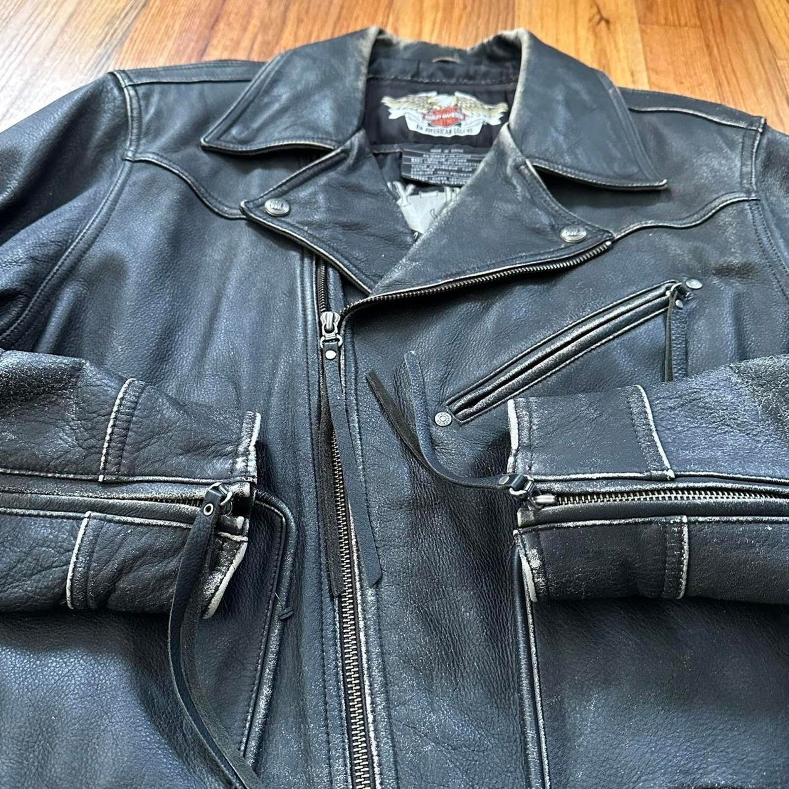 Harley Davidson RARE Harley Davidson Legendary Skull Motorcycle Jacket XL Size US XL / EU 56 / 4 - 4 Thumbnail