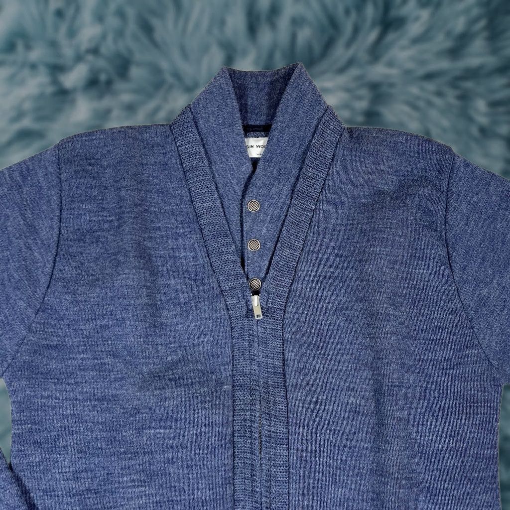 Union LA VINTAGE Union Cardigan Sweater Wool Full Zip USA Blue 42/M Mens Size Medium 18x24 Size US L / EU 52-54 / 3 - 1 Thumbnail