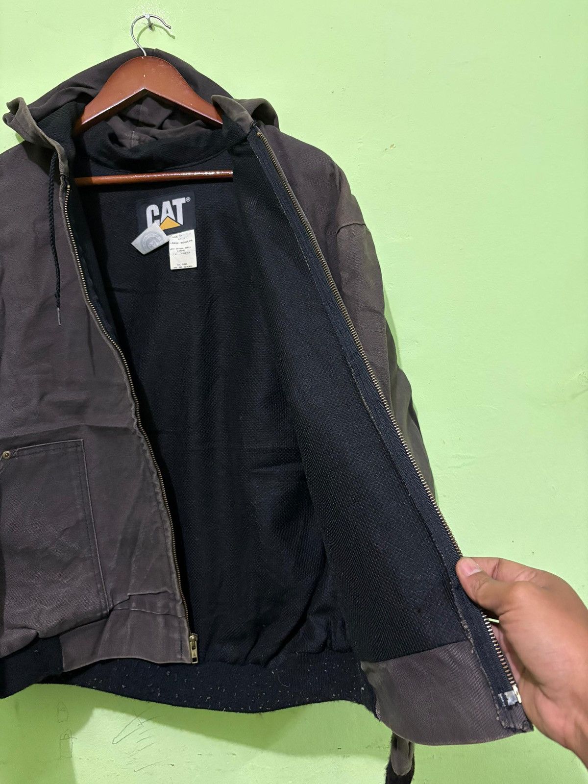 Caterpillar Vintage 90's Caterpillar WorkWear Chore Jacket Hoodie Design Size US L / EU 52-54 / 3 - 6 Thumbnail